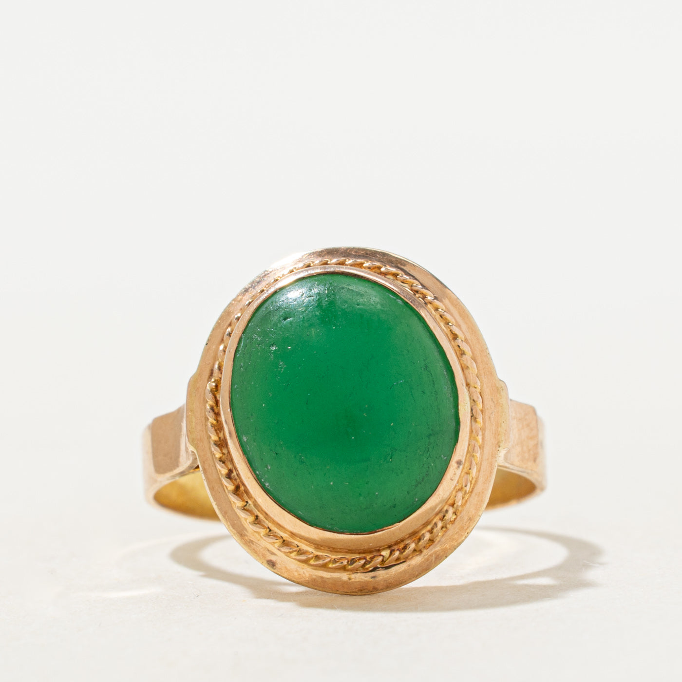 Bezel Set Pasté Glass Cocktail Ring | 4.2ct | SZ 7.0 |