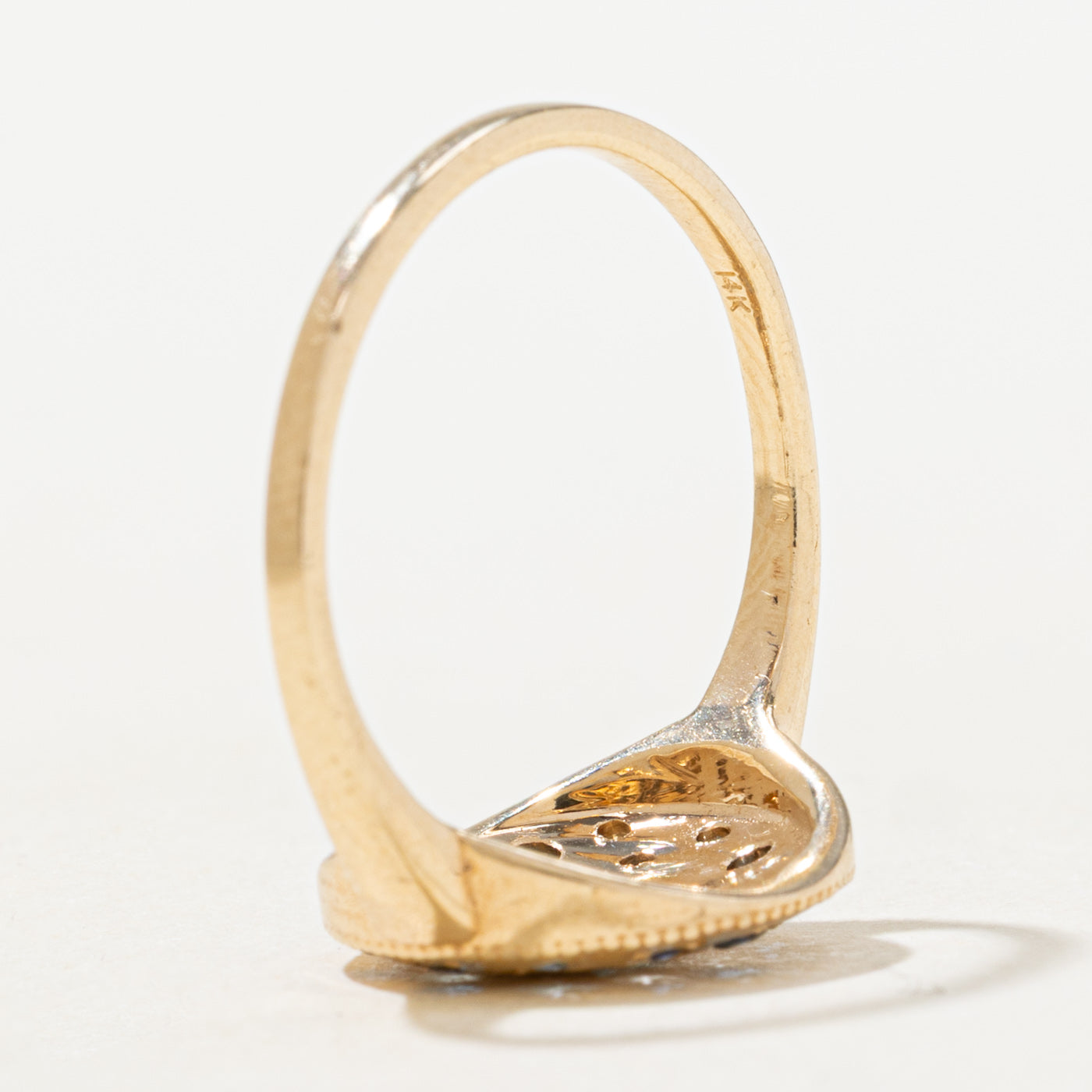 'Bluboho' Tie Dye Moonchild Medallion Ring | 0.3ctw | SZ 6.75 |