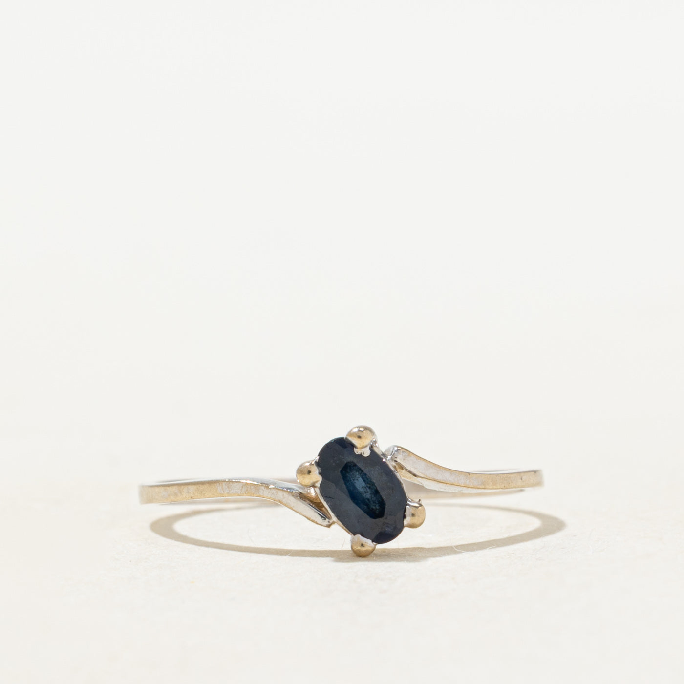 Oval Cut Sapphire Bypass Ring | 0.18ct | SZ 4.25 |
