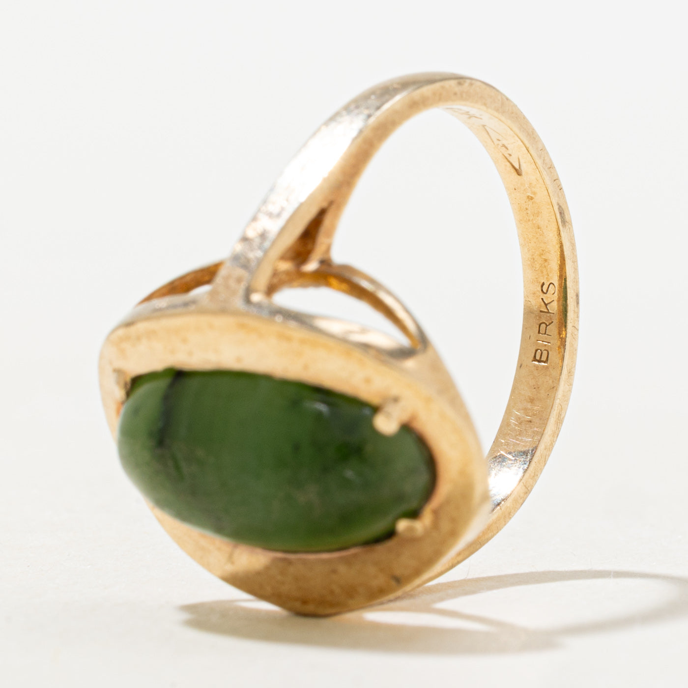 Cabochon Cut Nephrite Jade Cocktail Ring | 3.5ct | SZ 5.75 |