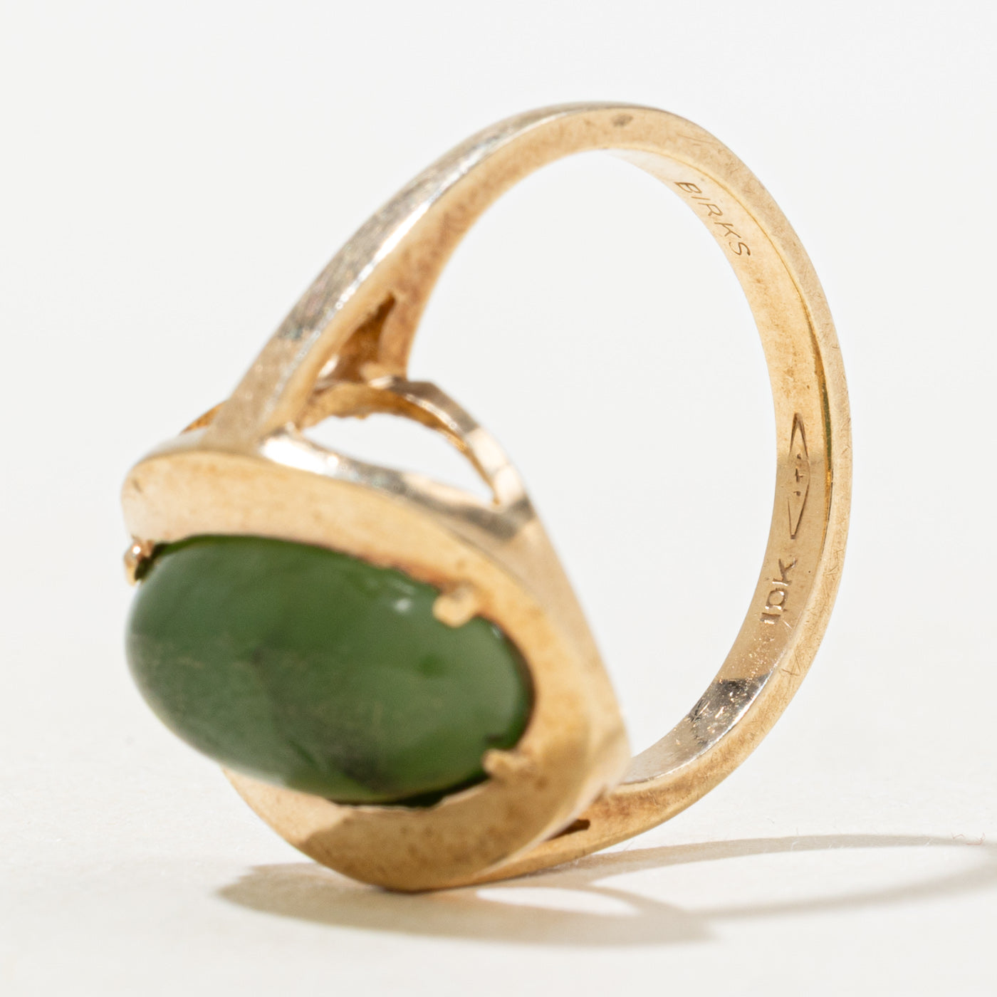 Cabochon Cut Nephrite Jade Cocktail Ring | 3.5ct | SZ 5.75 |