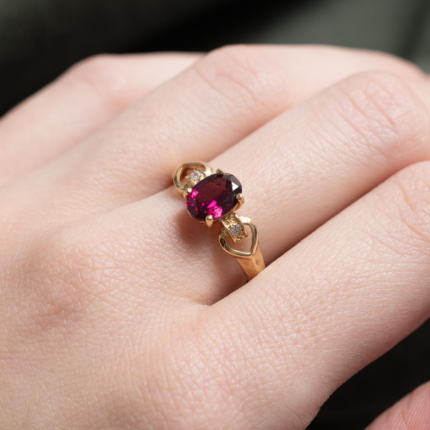 Pink Tourmaline & Diamond Ring | 0.9ct, 0.02ctw | SZ 7.25 |