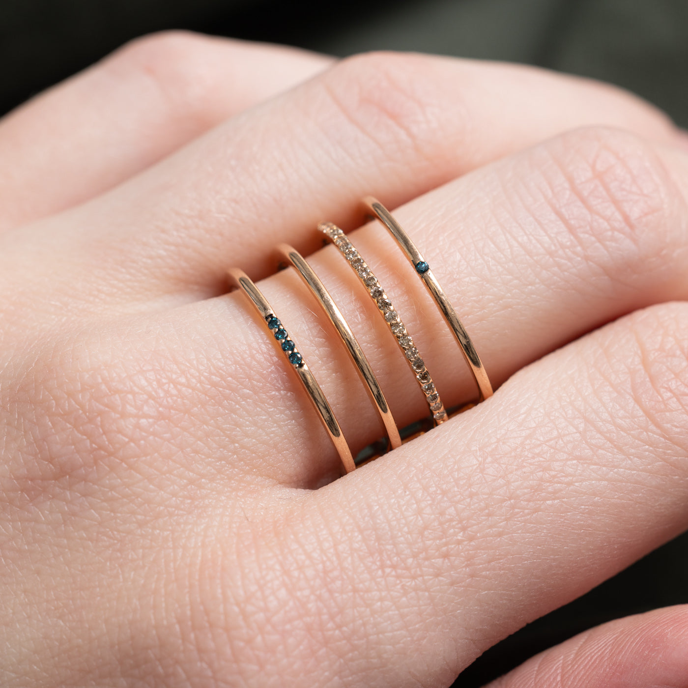 Coloured Diamond Layered Band | 0.06ctw | SZ 8.25 |