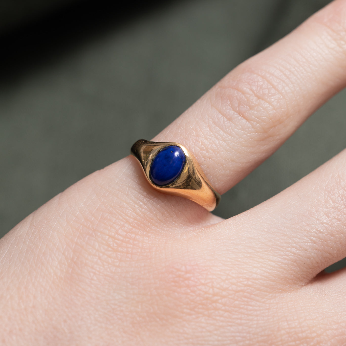 Vintage Portuguese Bezel Set Lapis Dome Ring | 0.7ct | SZ 7.5 |