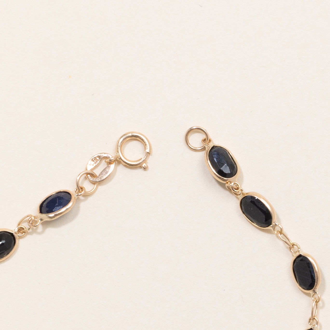 Bezel Set Sapphire Gemstone Bracelet | 7.5ctw | 7.75" |