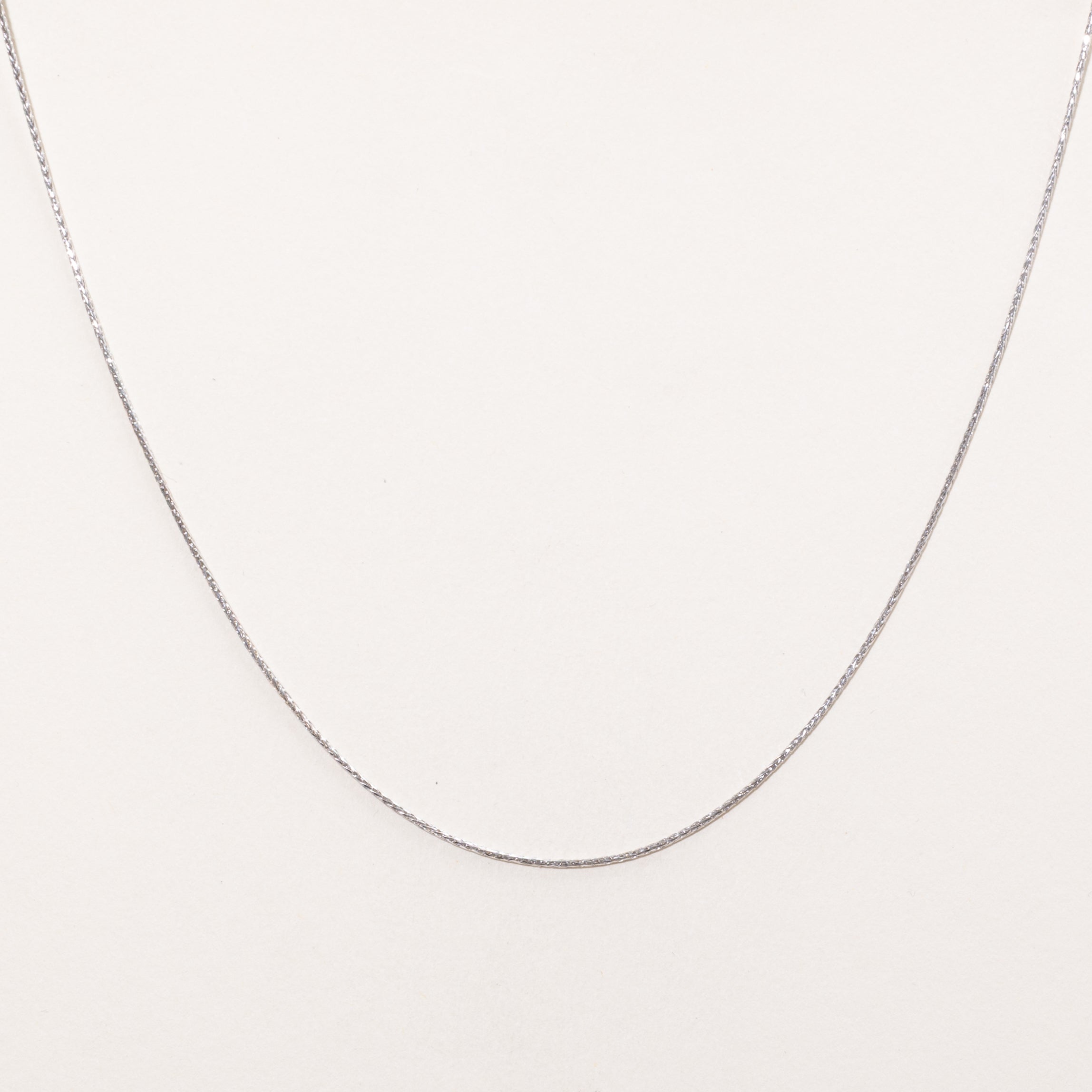 Collier chaîne queue de renard en or blanc 18 carats | 16" |