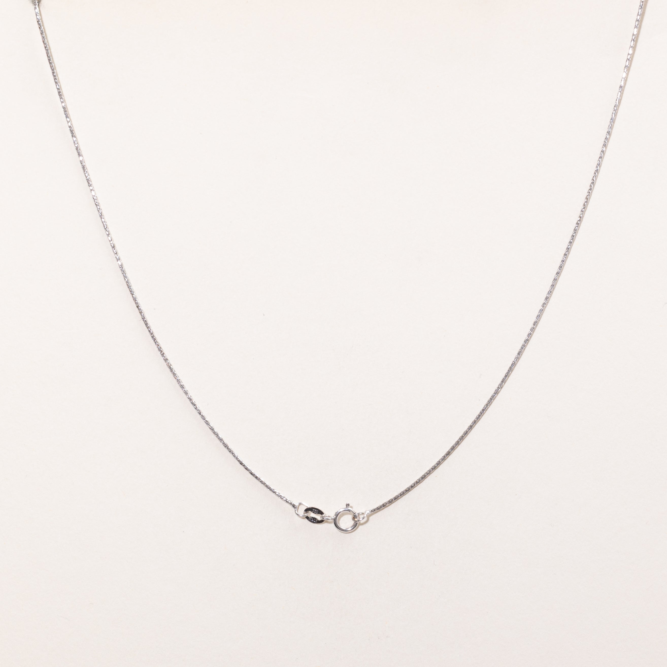 Collier chaîne queue de renard en or blanc 18 carats | 16" |