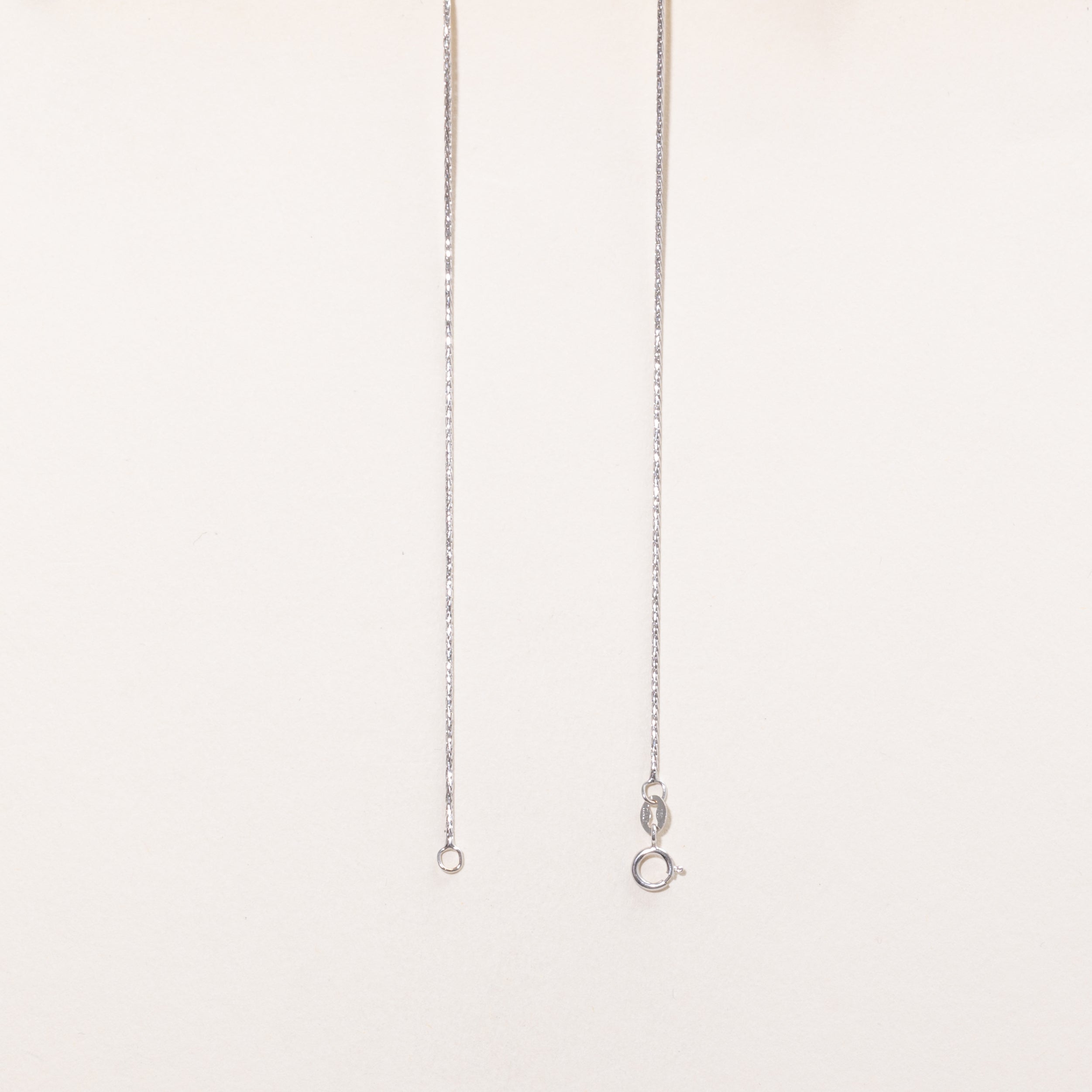Collier chaîne queue de renard en or blanc 18 carats | 16" |