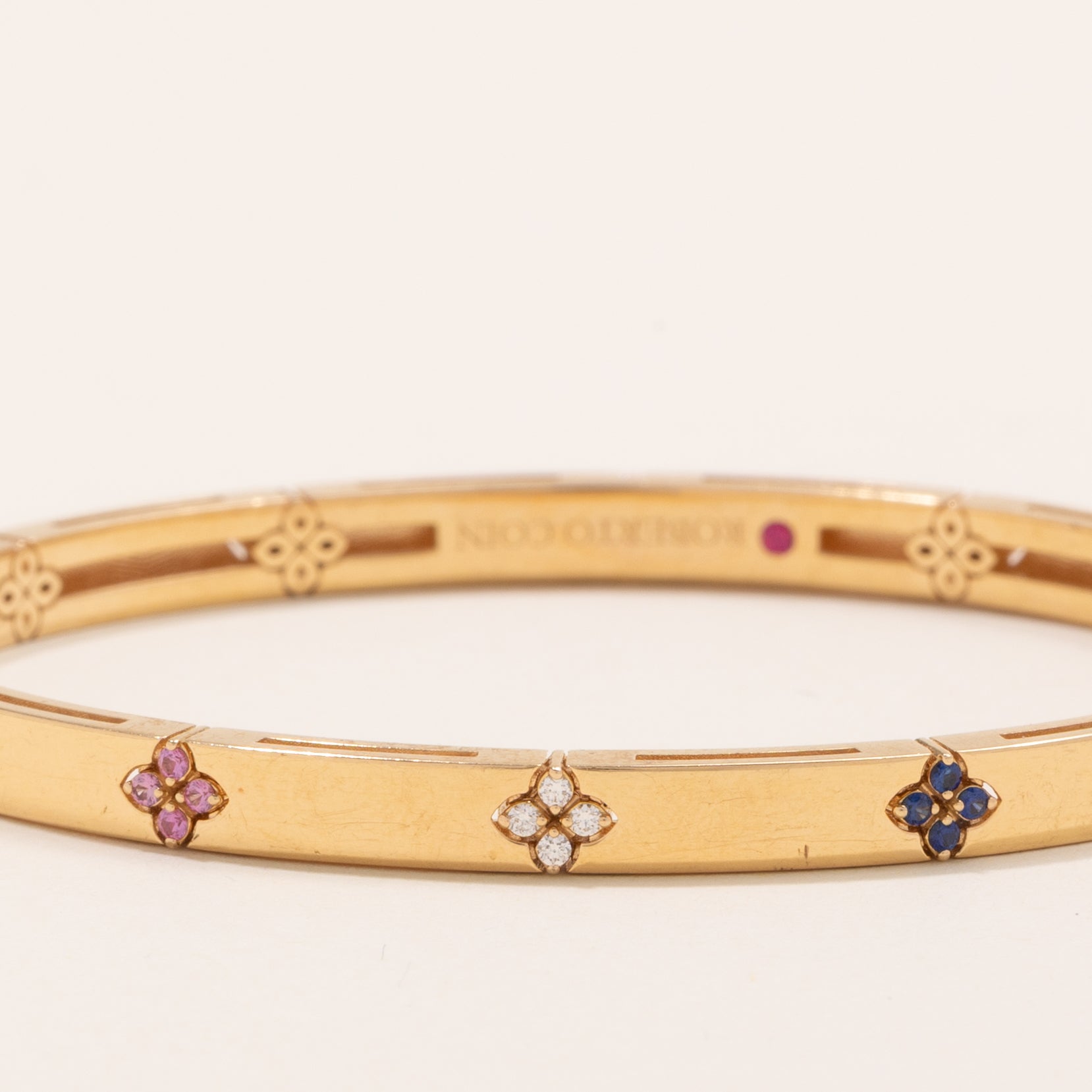 'Roberto Coin' Love In Verona Rainbow Bangle | 0.15, 0.02ctw | 7.25" |