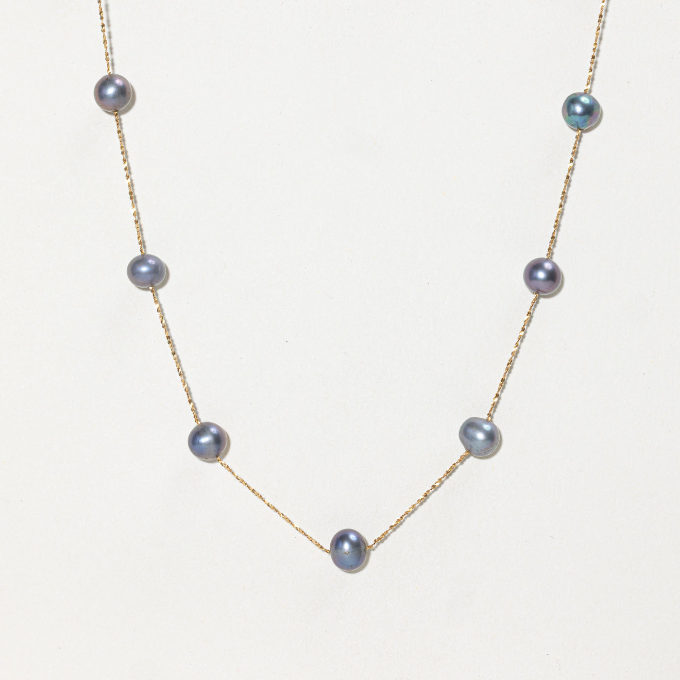 Black Pearl Satellite Necklace | 17"