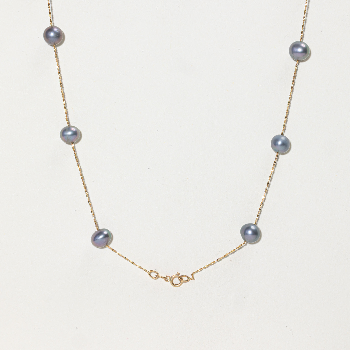 Black Pearl Satellite Necklace | 17"