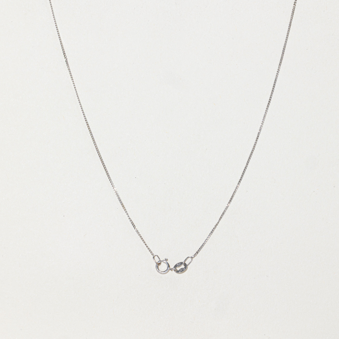 Bezel Set Pink Glass & Diamond Pendant Necklace | 0.15ct, 0.01ct | 16"