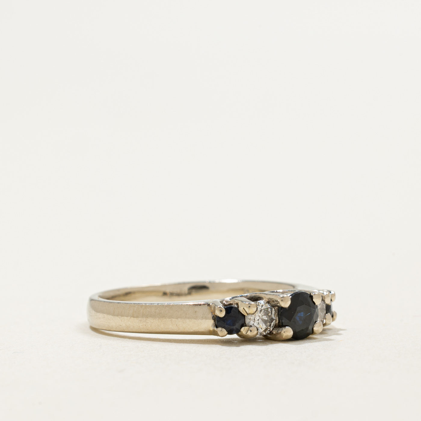 14K Sapphire & Diamond Accented Ring | 0.38ctw, 0.18ctw | SZ 6.5