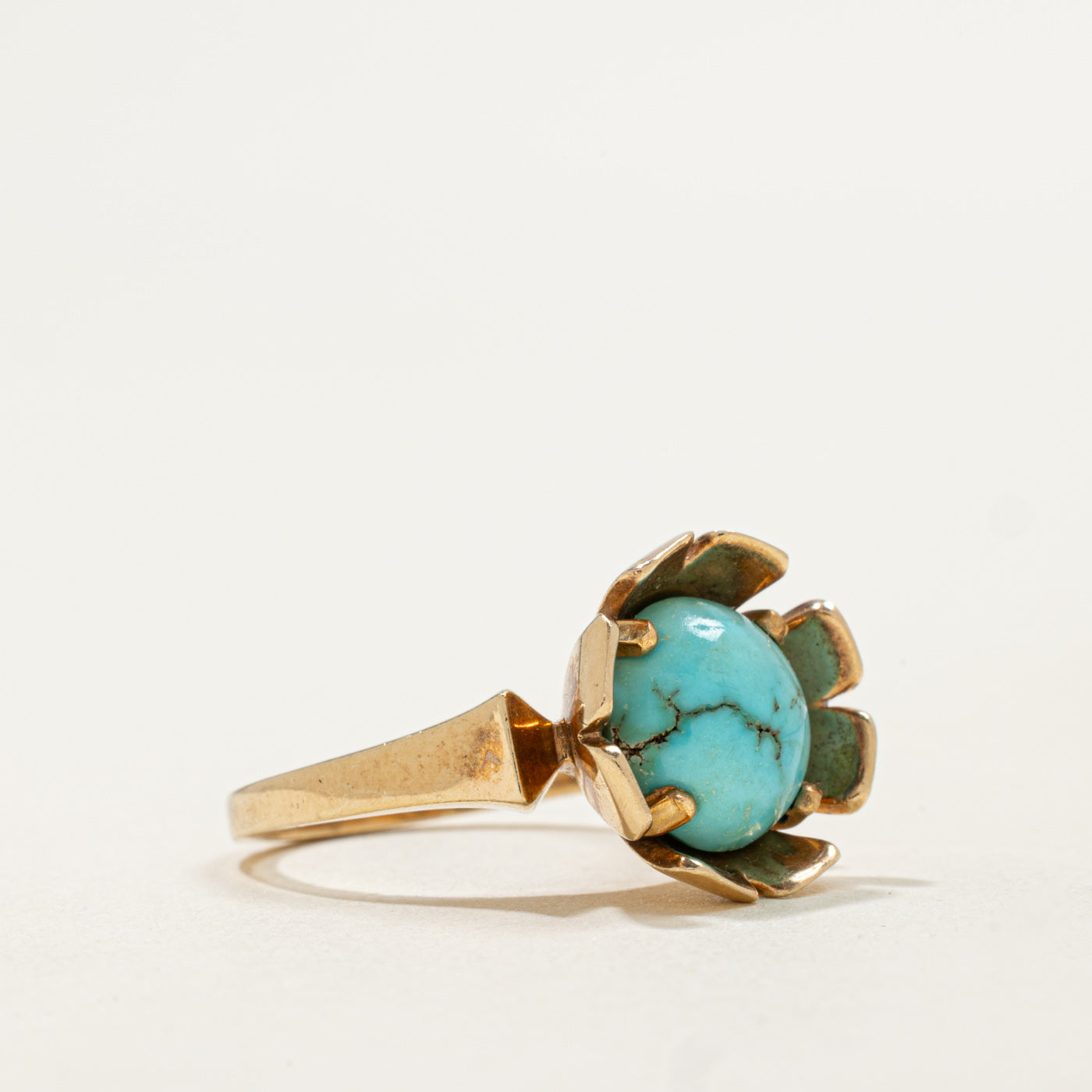 10K Howlite Floral Ring | 4.50ct | SZ 4.75