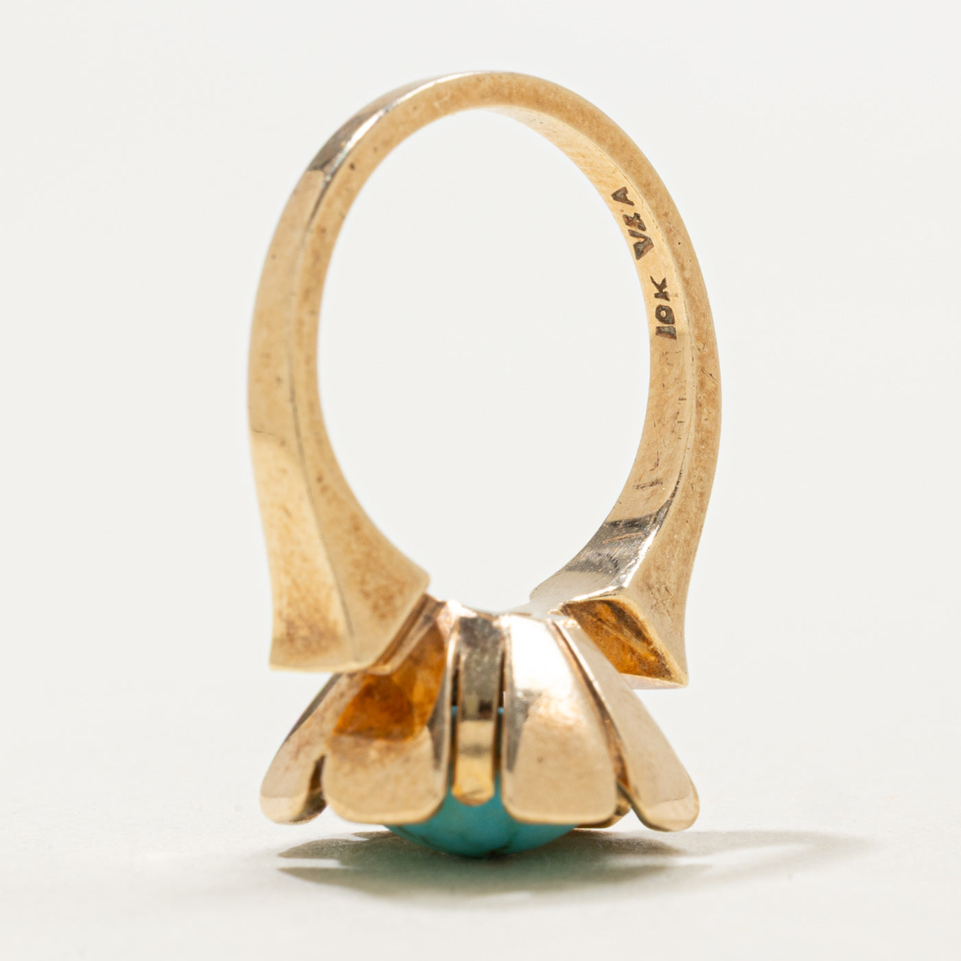 10K Howlite Floral Ring | 4.50ct | SZ 4.75