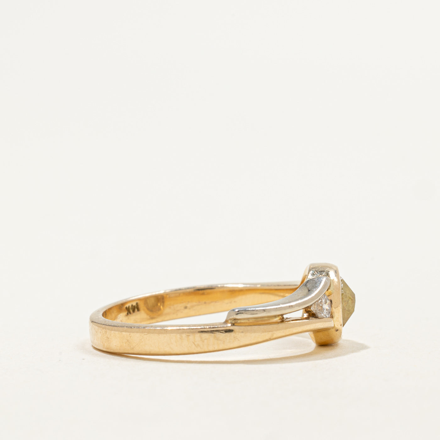 14K Bezel Set Polki Cut Diamond Ring | 0.50ctw | SZ 7.25