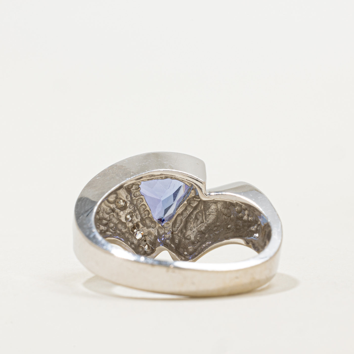 14K Trillion Cut Tanzanite & Diamond Ring | 1.58ct, 0.08ctw | SZ 7.25