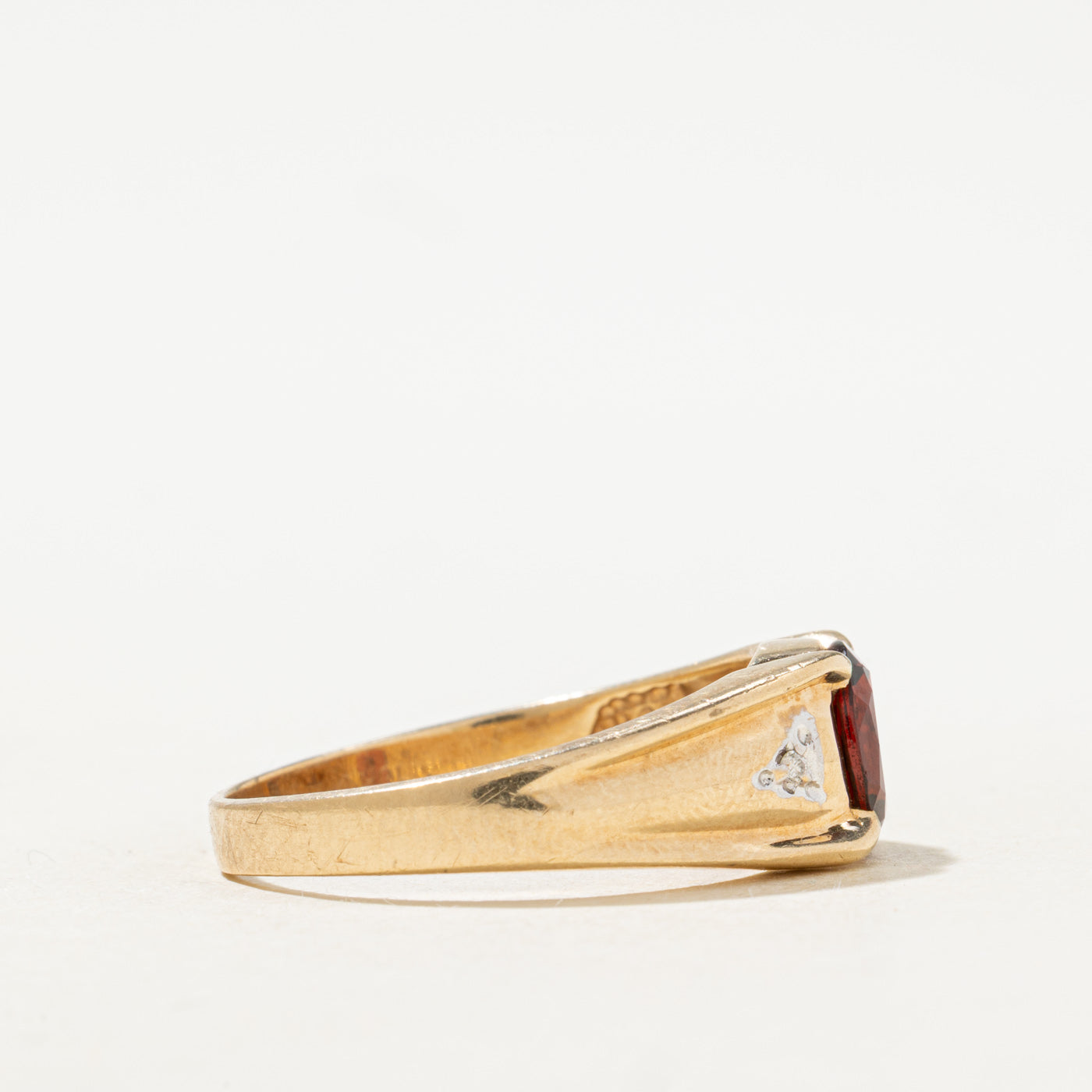 Garnet & Diamond Accented Ring | 1.30ct, 0.01ctw | SZ 12.0