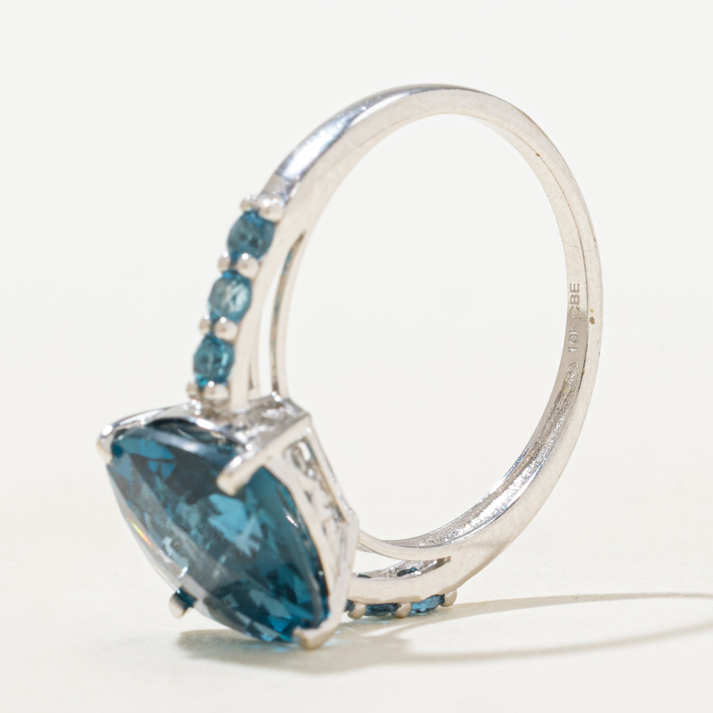 London Blue Topaz Cocktail Ring | 3.88ctw | SZ 6.5