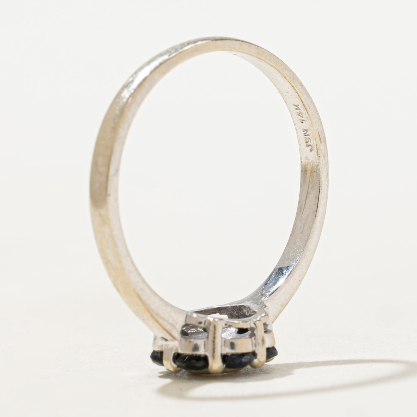 Bague marguerite en saphir et diamants | Taille 7,25