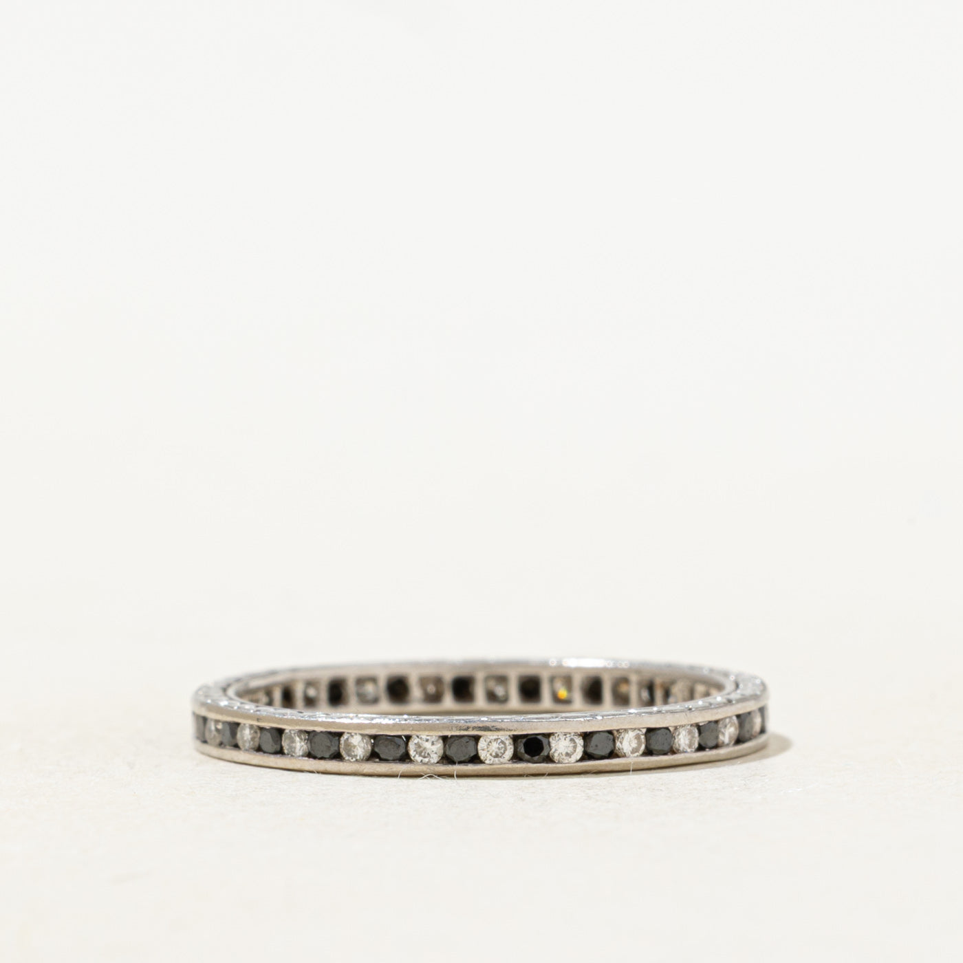 Platinum Eternity Diamond & Sapphire Band | 0.05ctw, 0.05ctw | 1.90mm | SZ 6.5