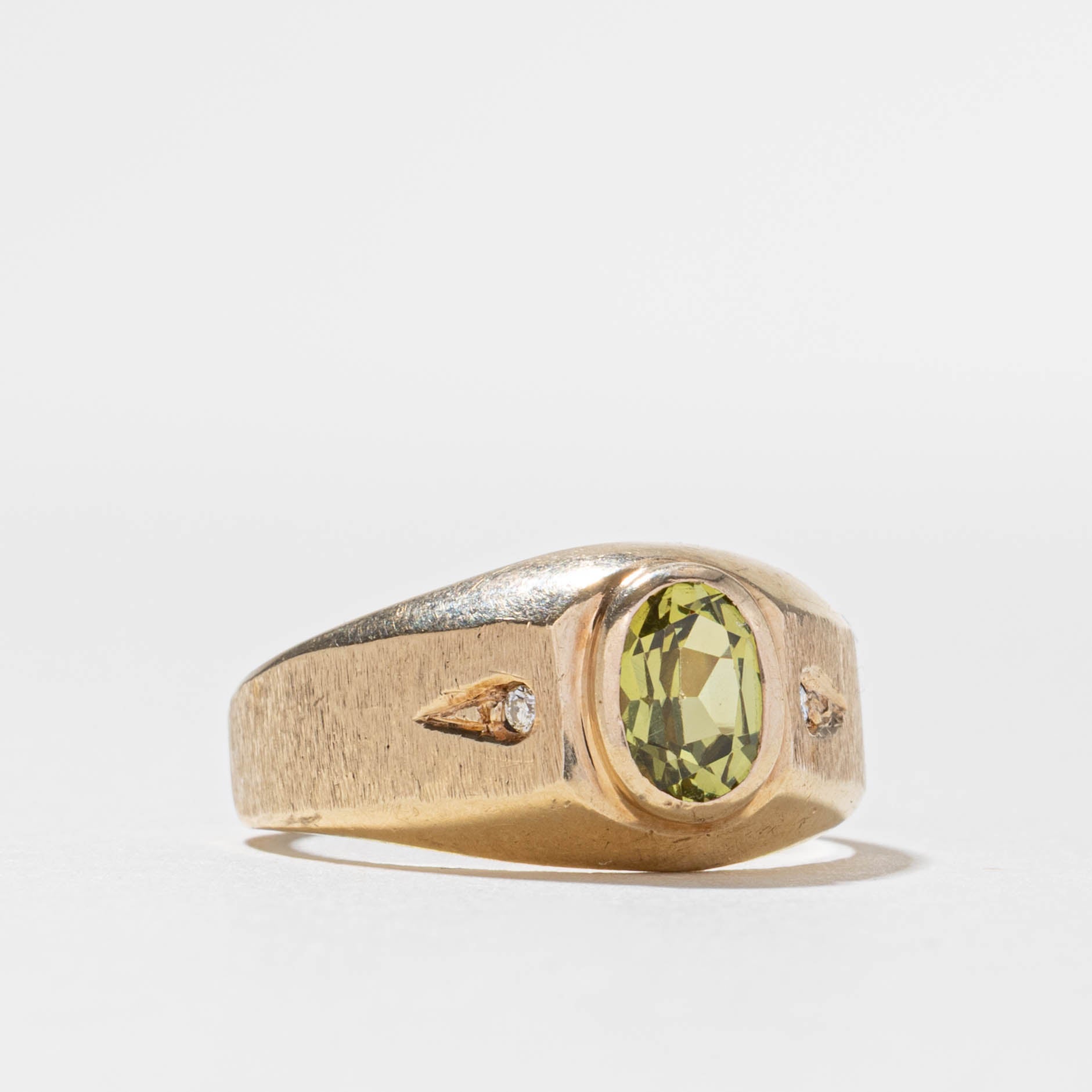 10k Synthetic Spinel & Natural Diamond Accented Ring | 0.90ct, 0.02ctw | SZ 9.5