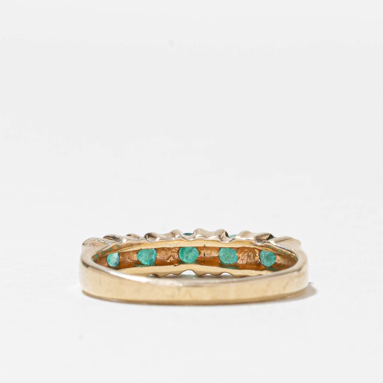 10k Five Stone Emerald Band | 0.30ctw | SZ 5