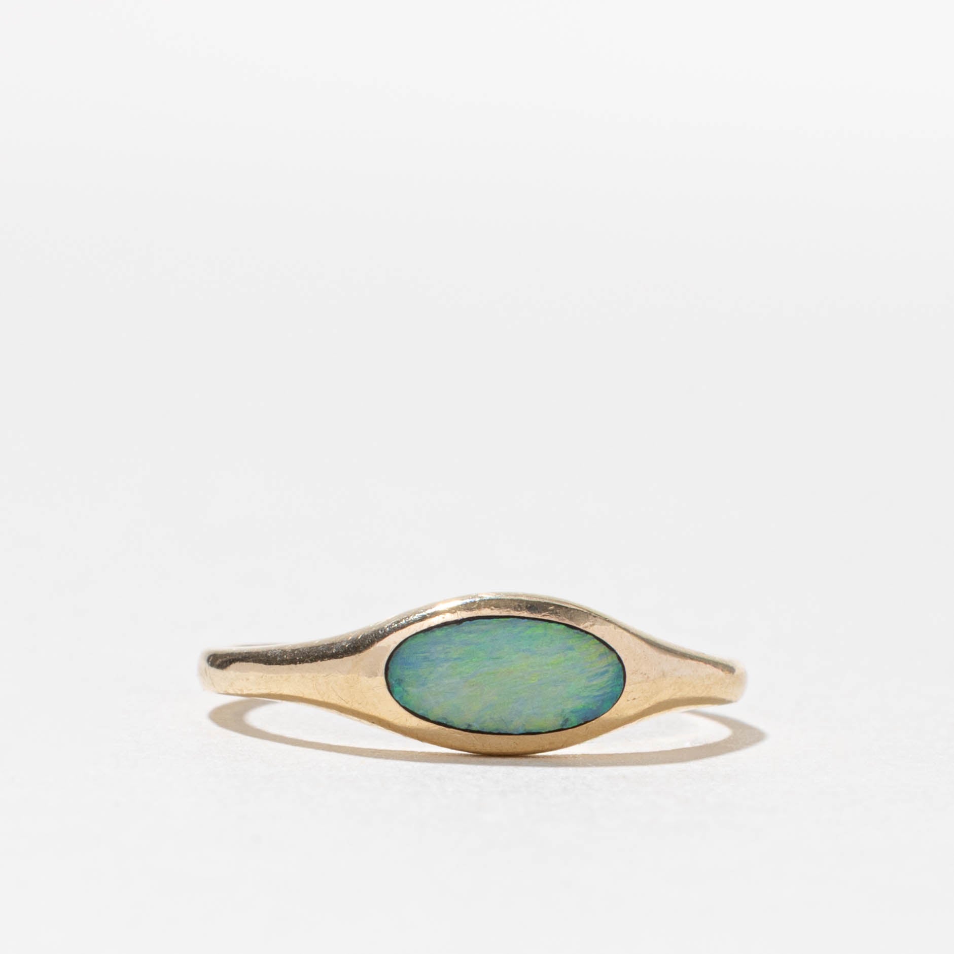 14k Bezel Set East West Opal Ring | SZ 6.75