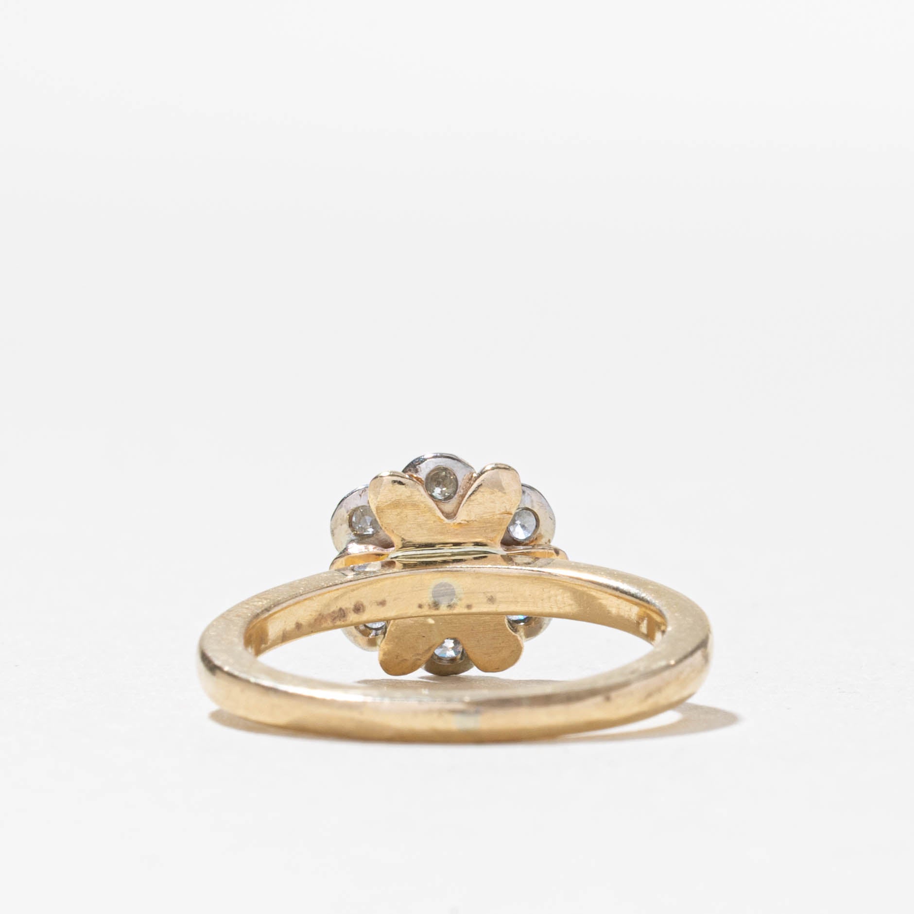 14k Sapphire & Diamond Daisy Ring | SZ 4.25