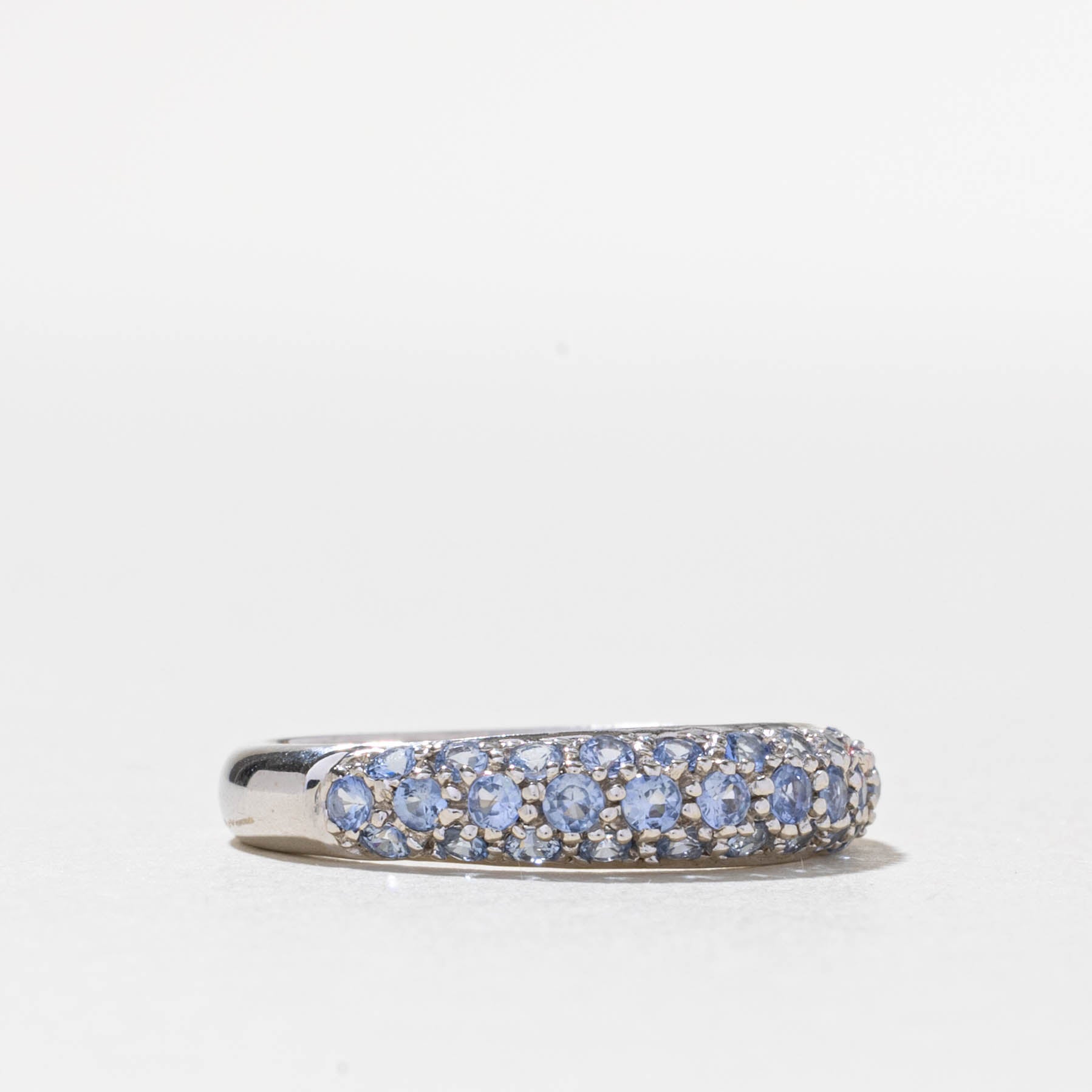 18k Pavé Set Tanzanite Band | 0.80ctw | SZ 8