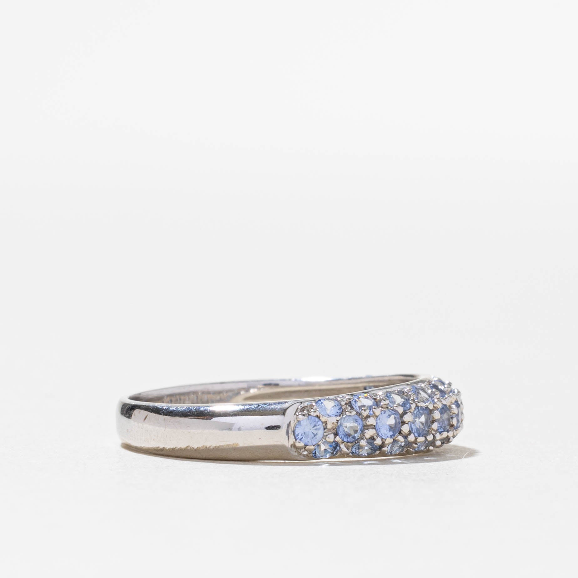 18k Pavé Set Tanzanite Band | 0.80ctw | SZ 8
