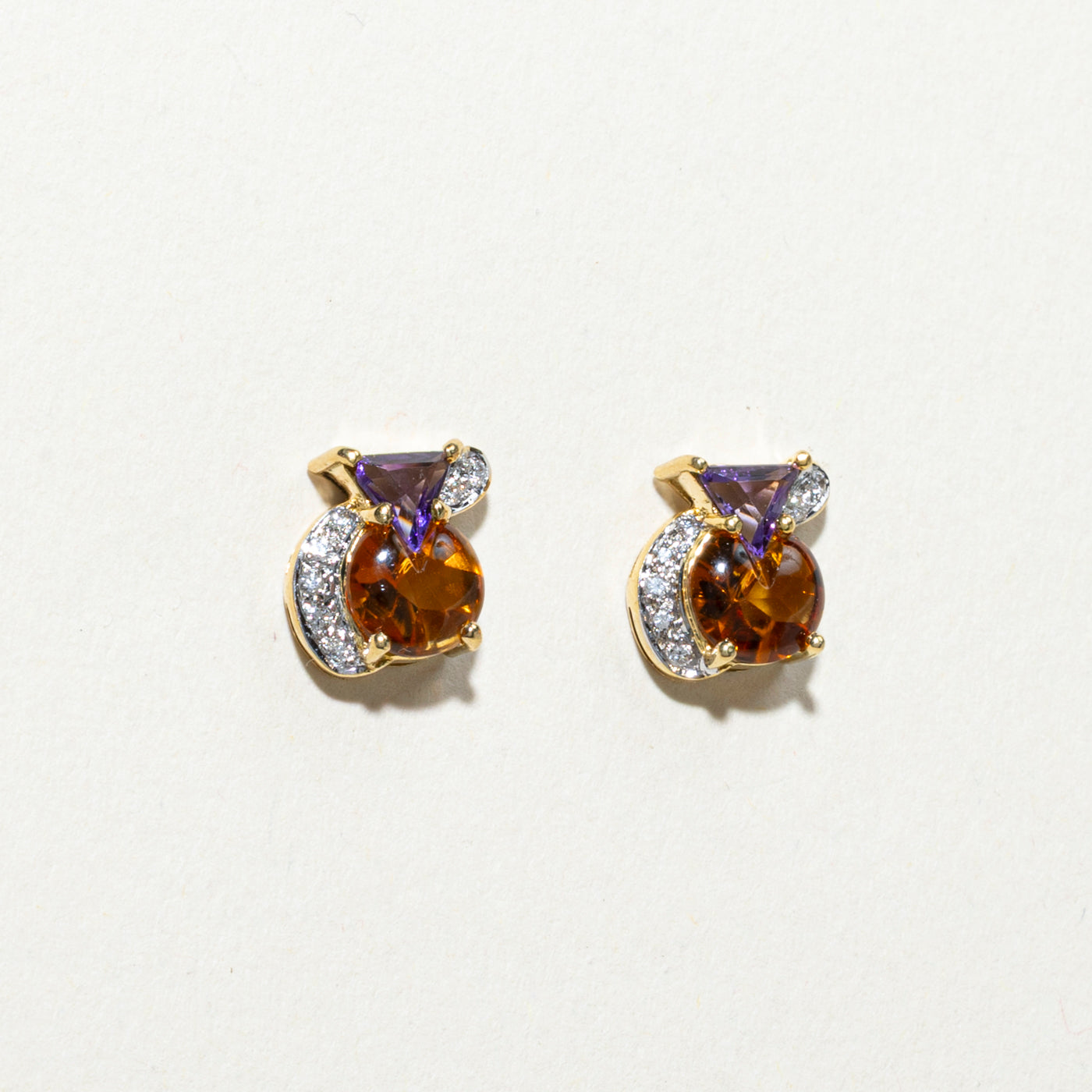 Boucles d'oreilles géométriques à plusieurs pierres précieuses | 1,60 ct, 0,20 ct