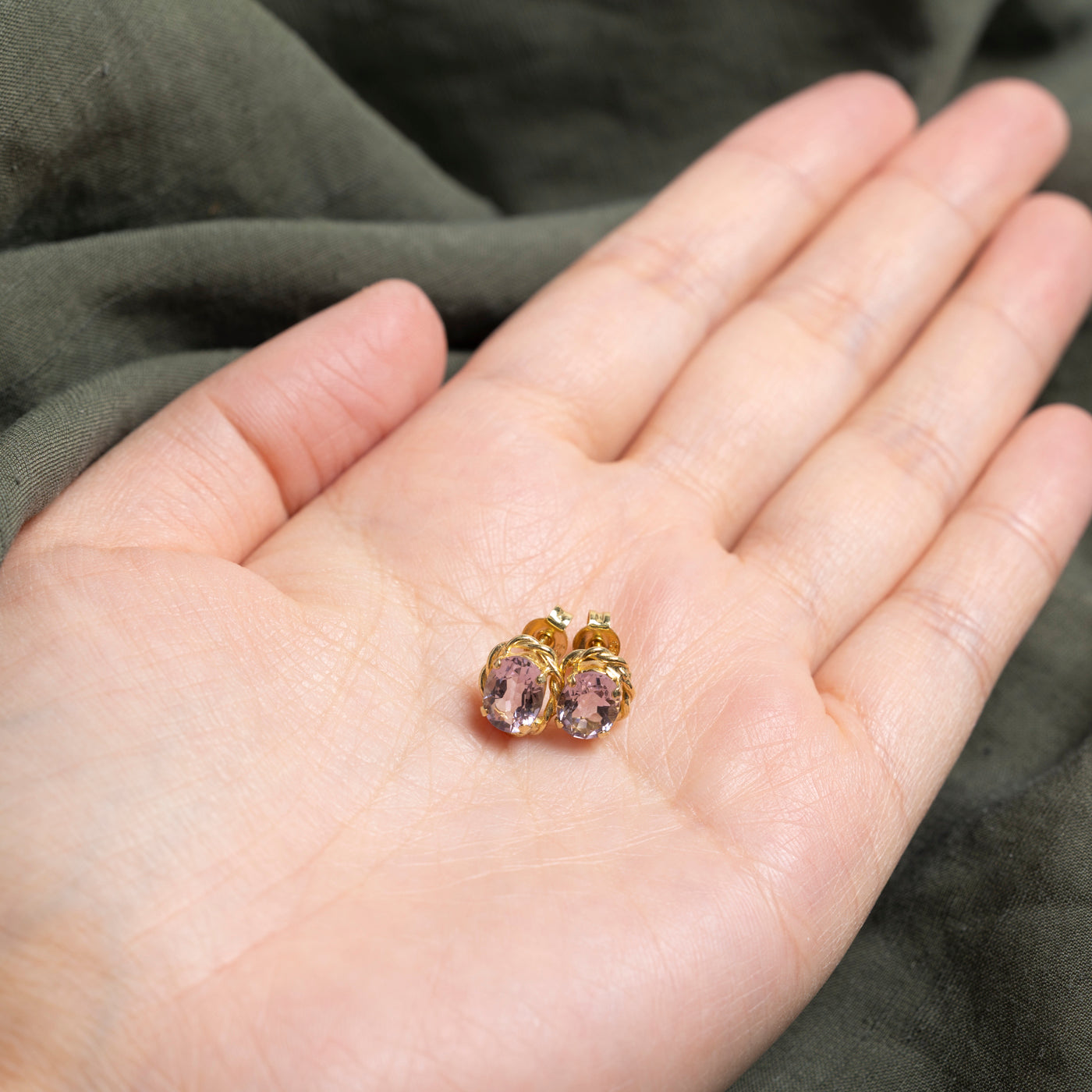 Solitaire Amethyst Textured Stud Earrings | 1.80ctw