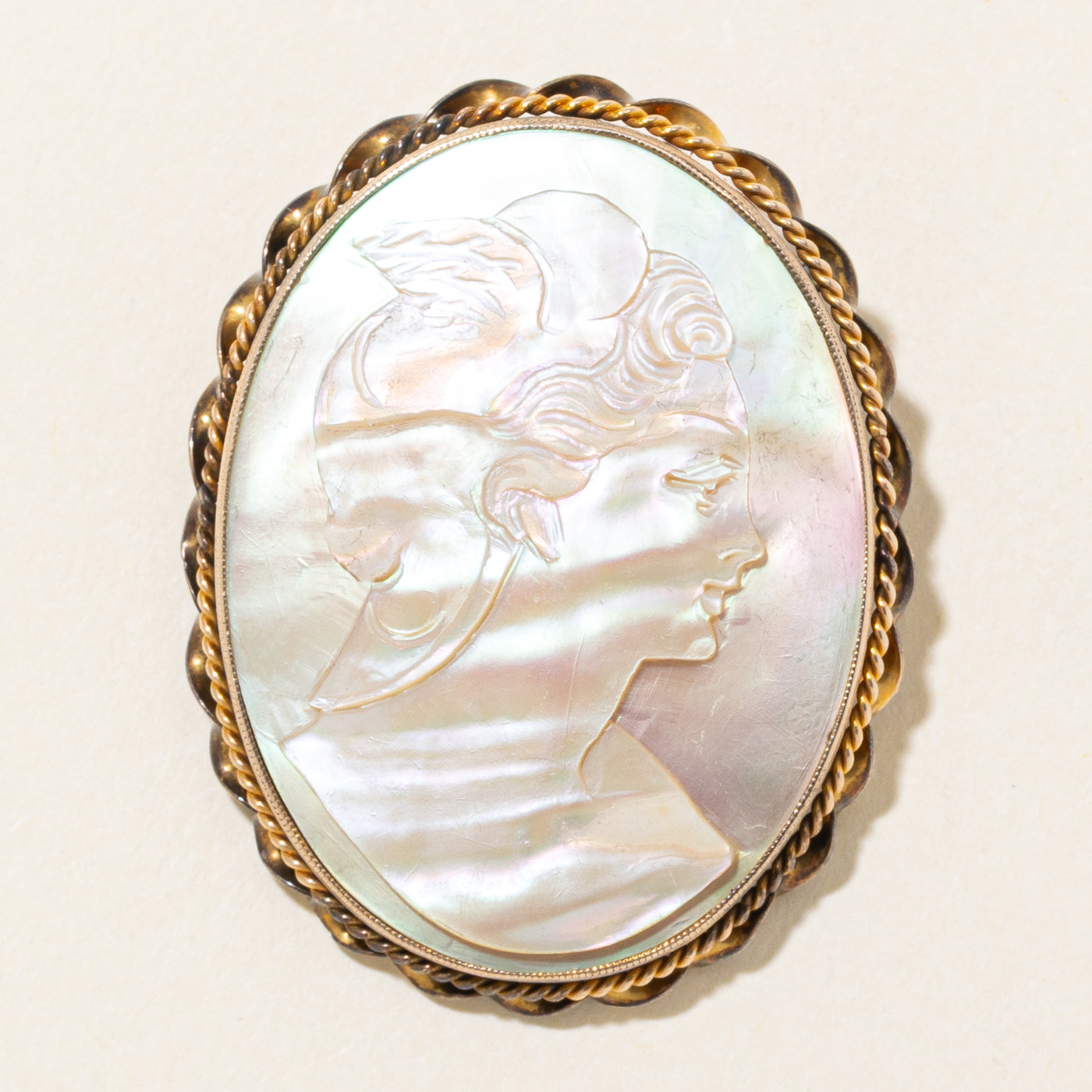 10k Mercury/Hermes Cameo Brooch | 25ct