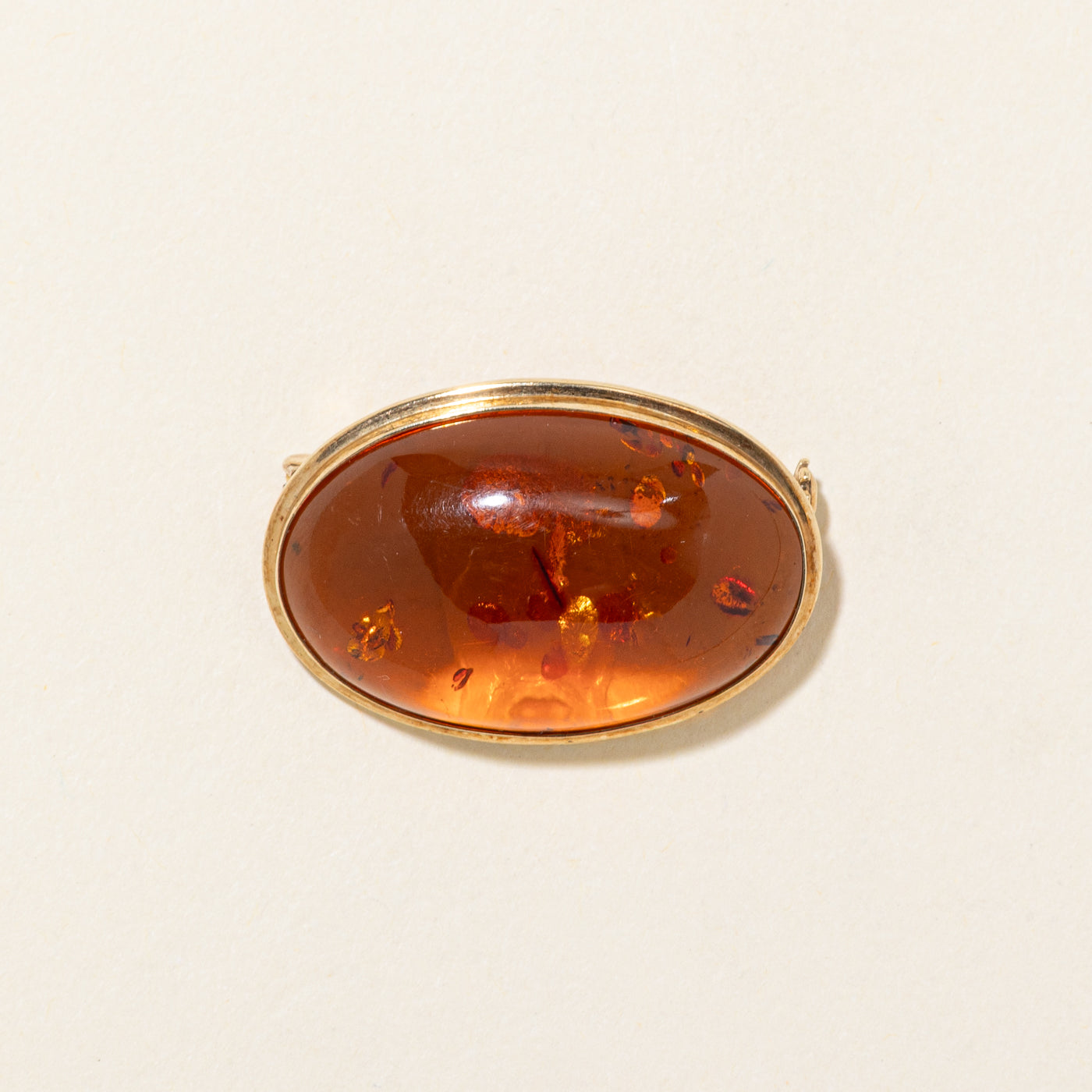 Polish 14k Amber Brooch | 18.00ct
