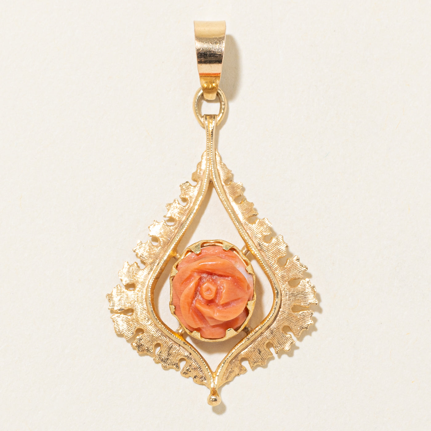 18k Rose Coral Pendant | 4.00ct