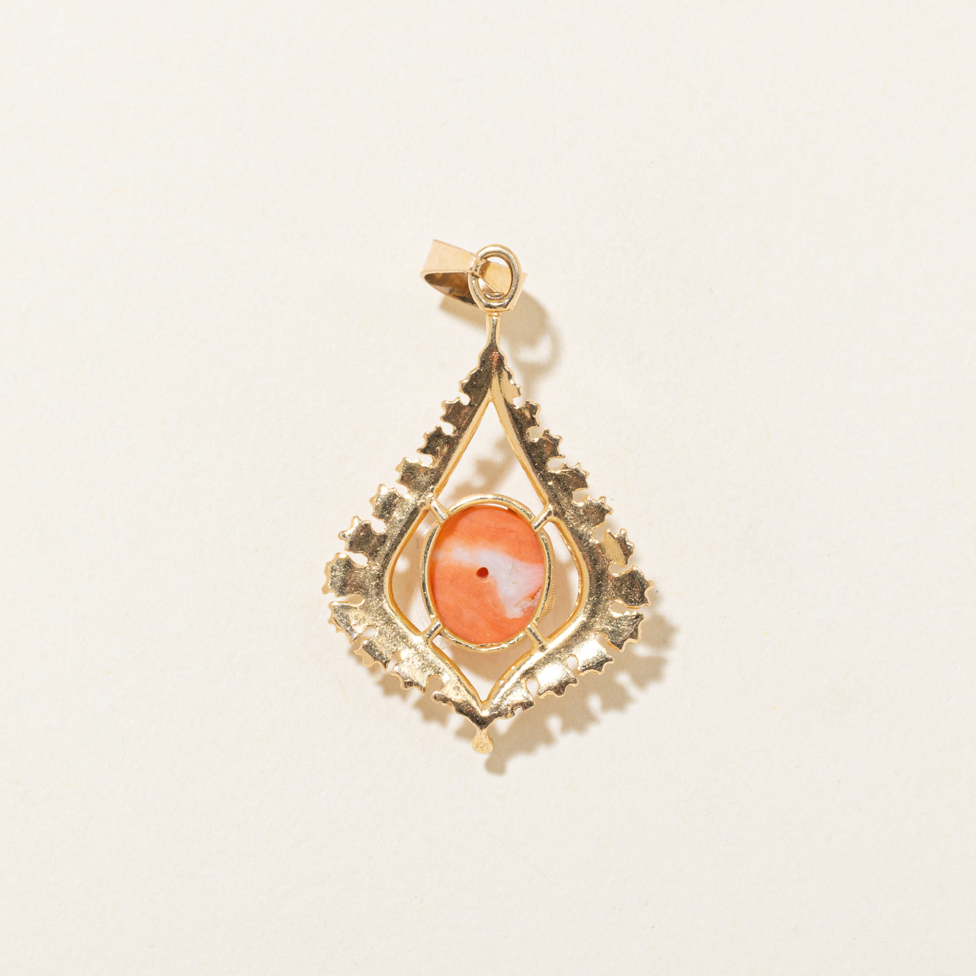 18k Rose Coral Pendant | 4.00ct
