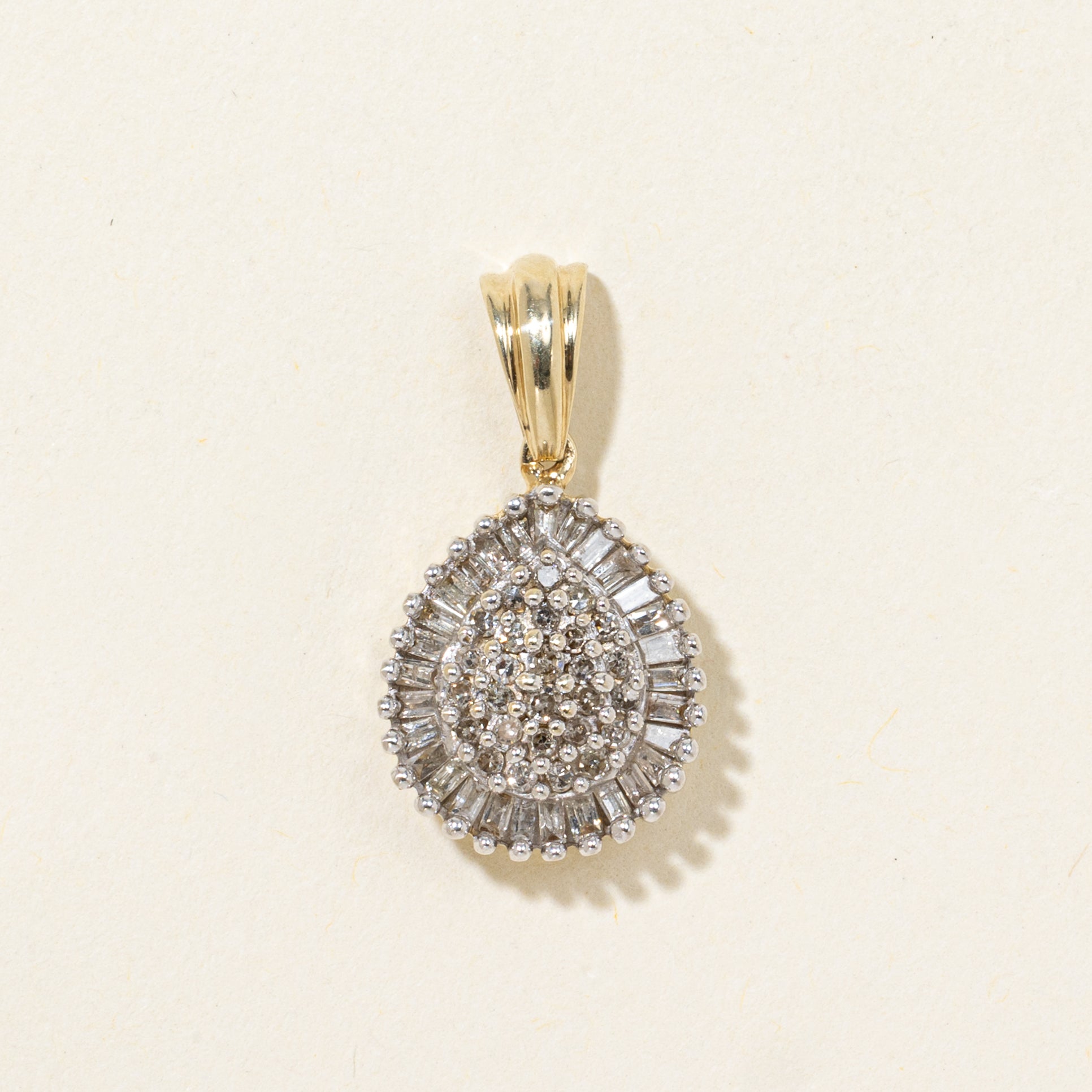 Diamond Pear Shaped Cluster Pendant | 0.54ctw