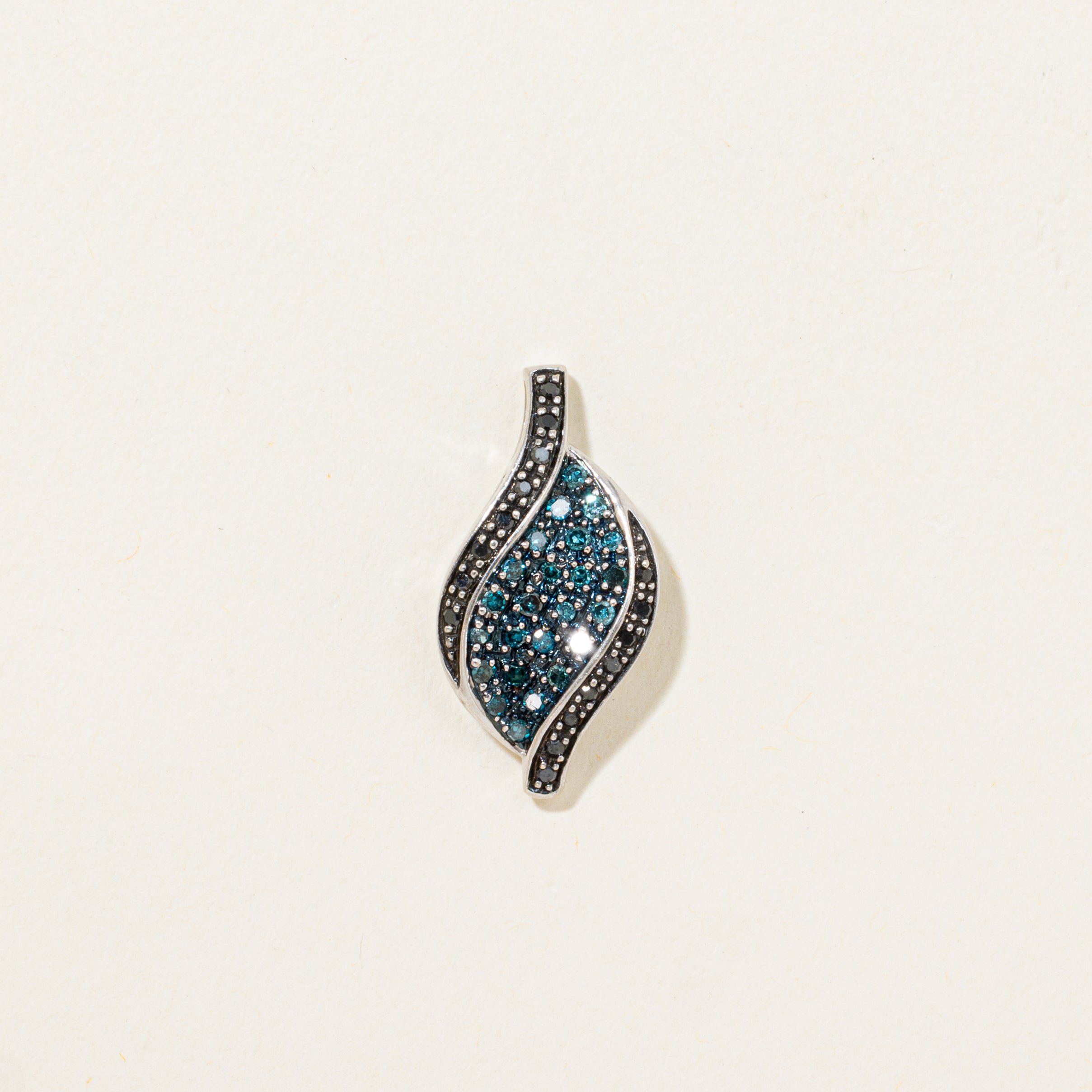 Treated Blue Diamond & Black Diamond Waterfall Pendant | 0.13ctw