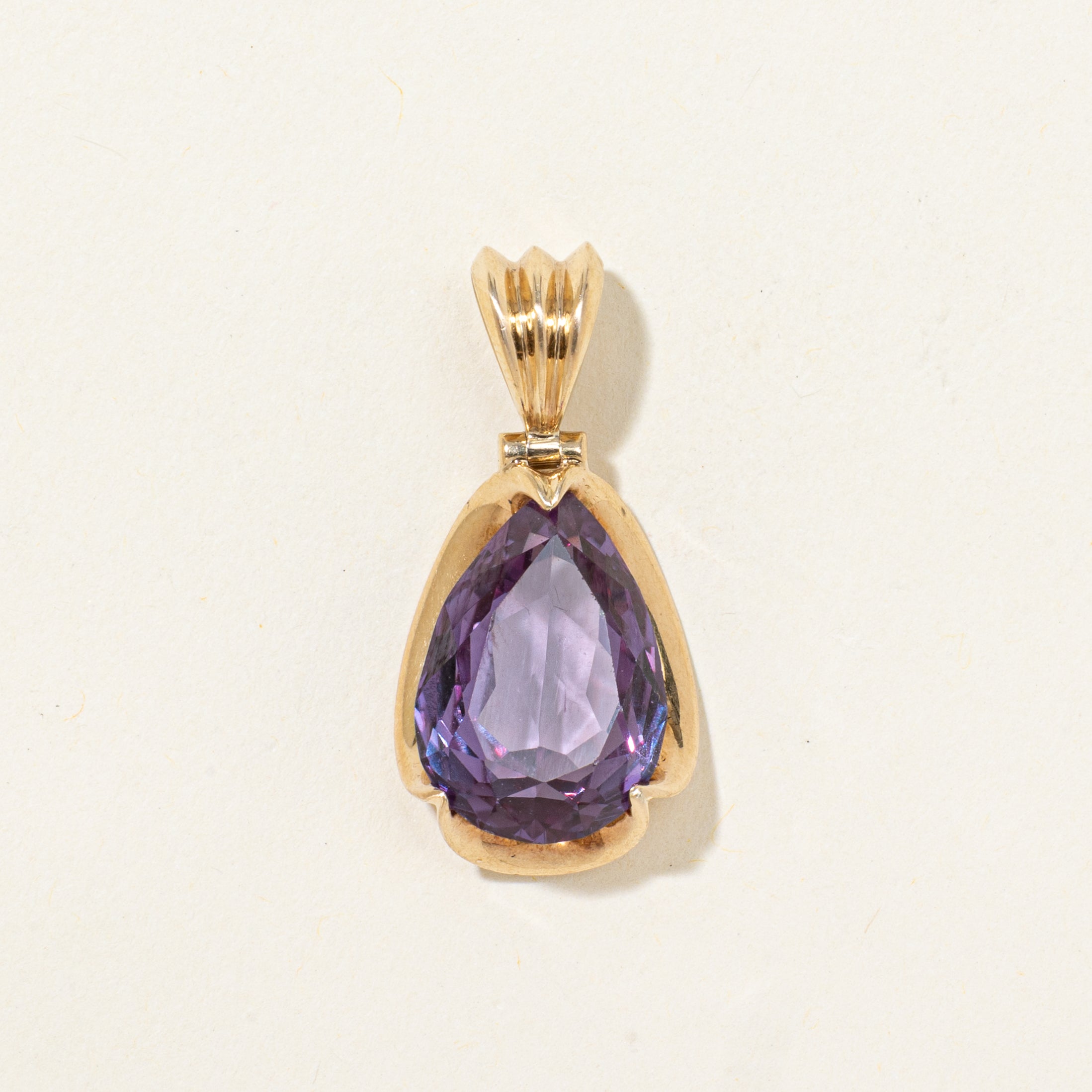 Pear Cut Synthetic Colour Changing Sapphire Pendant | 9.40ct