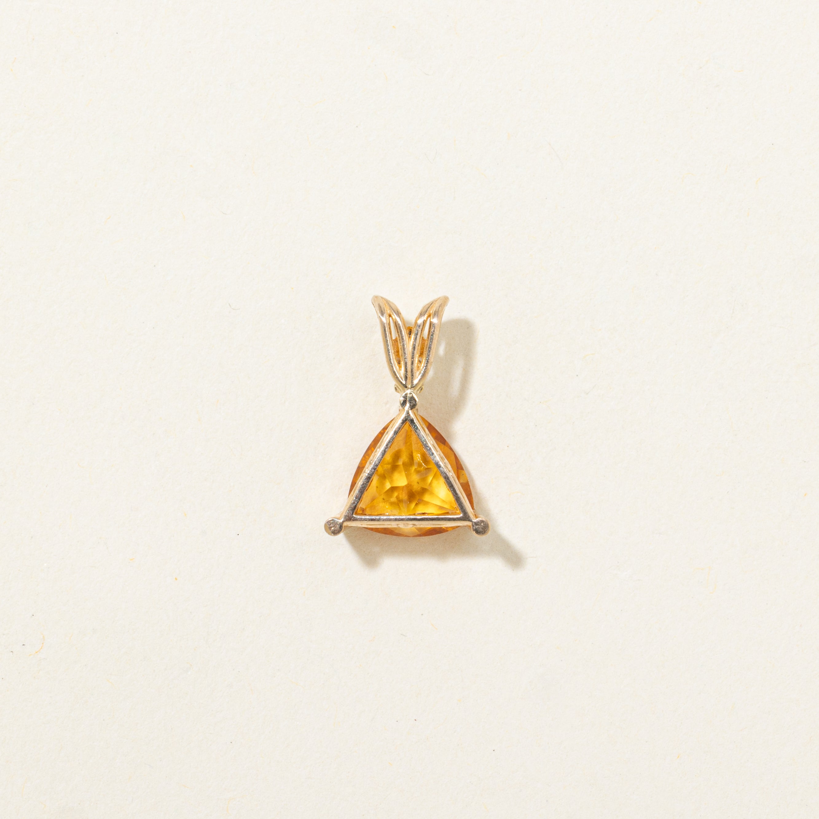 Trillion Cut Citrine Pendant | 1.30ct
