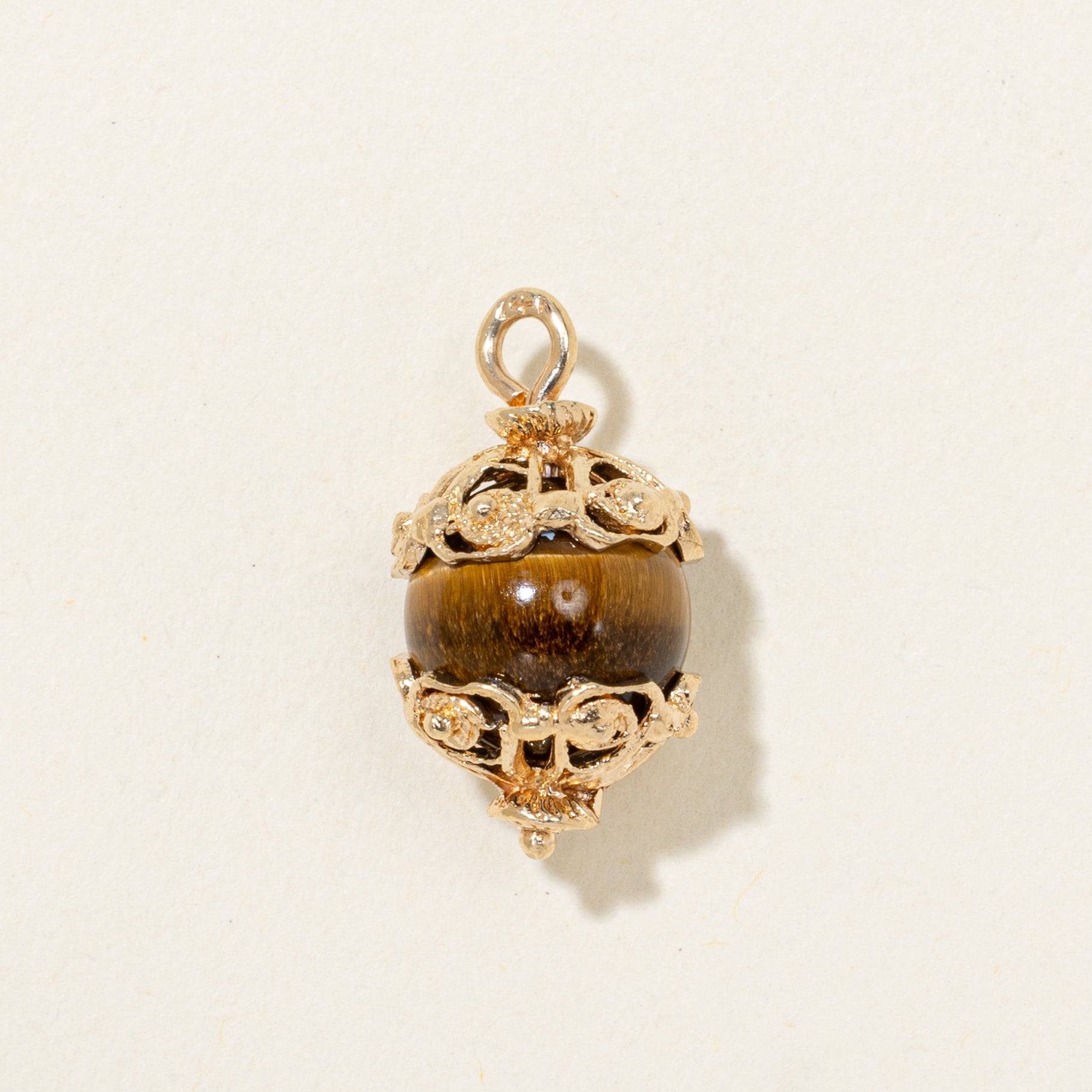 Tigers Eye Round Bead Pendant | 8.60ct