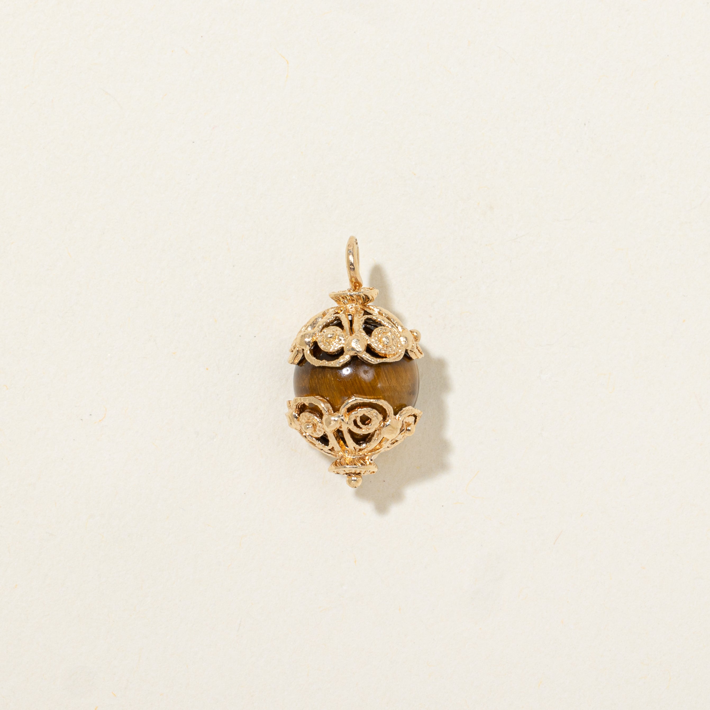 Tigers Eye Round Bead Pendant | 8.60ct