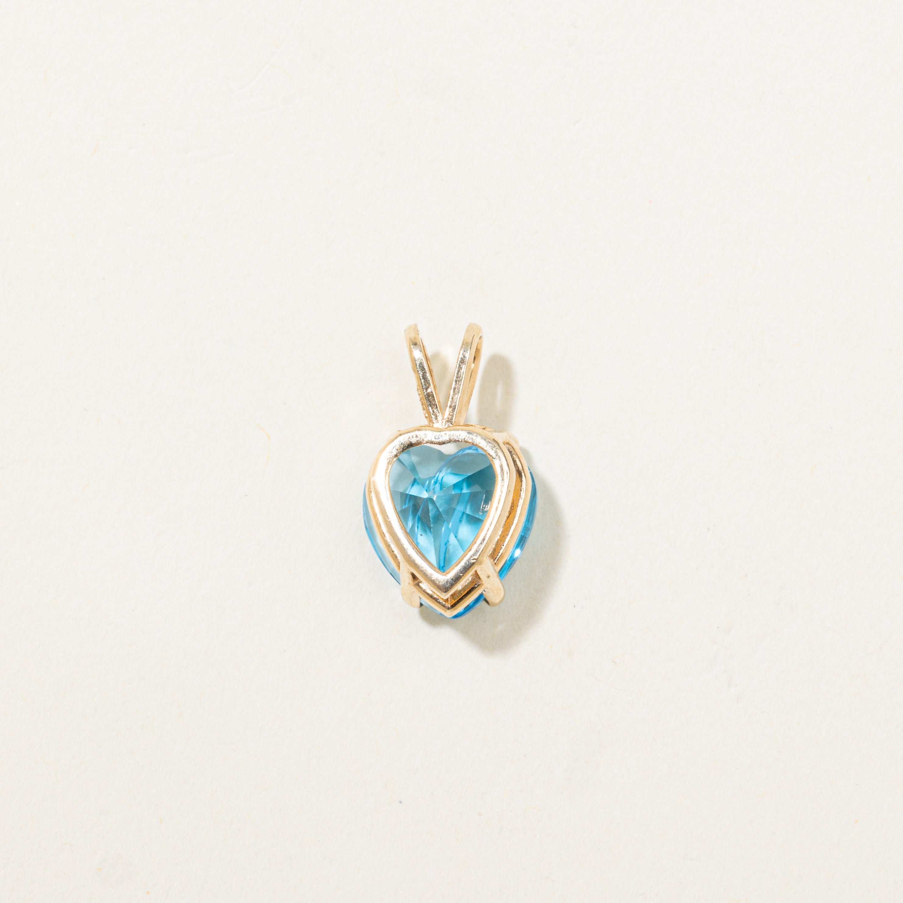 Blue Topaz Heart Pendant | 4.40ct