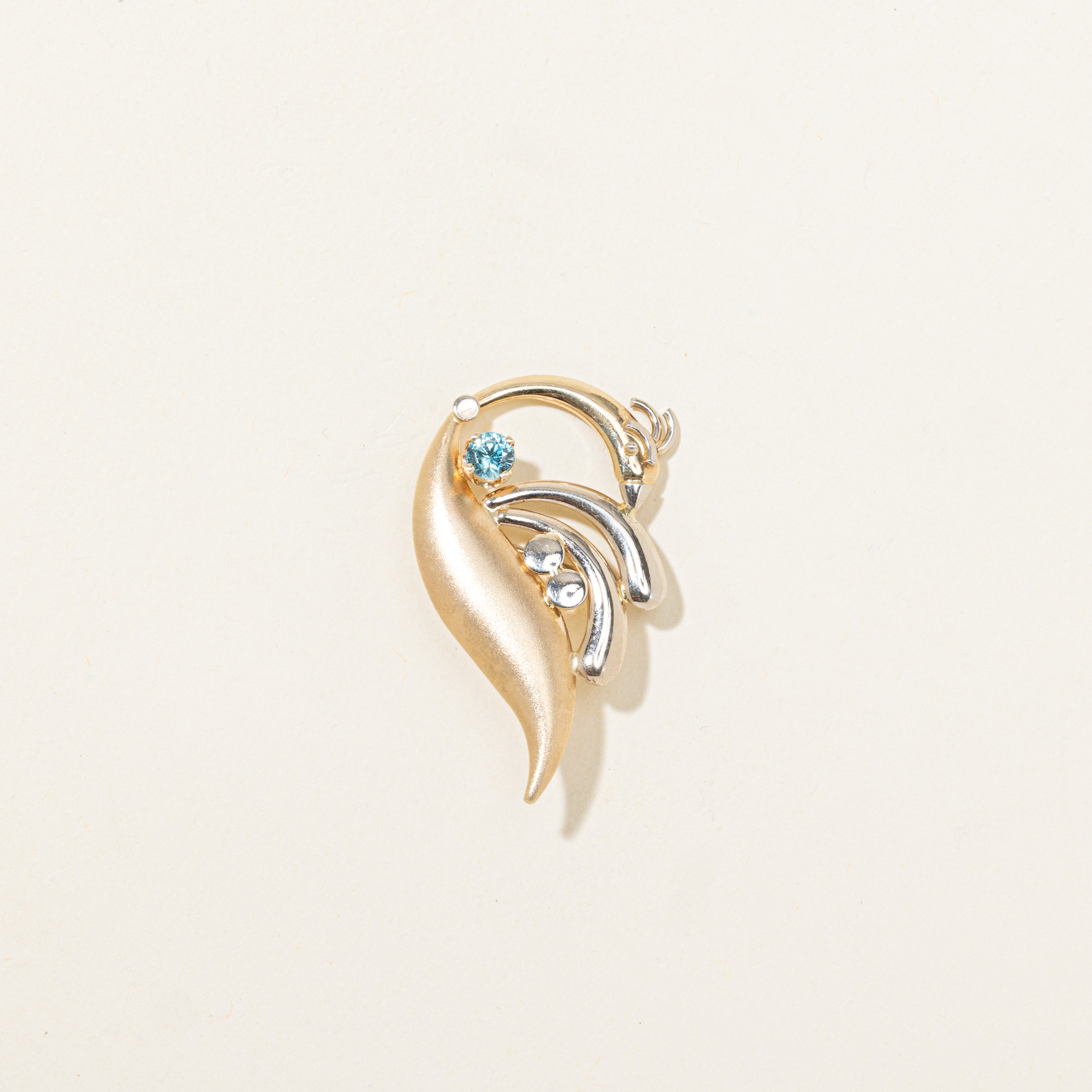 Blue Topaz Peacock Brooch | 0.24ct