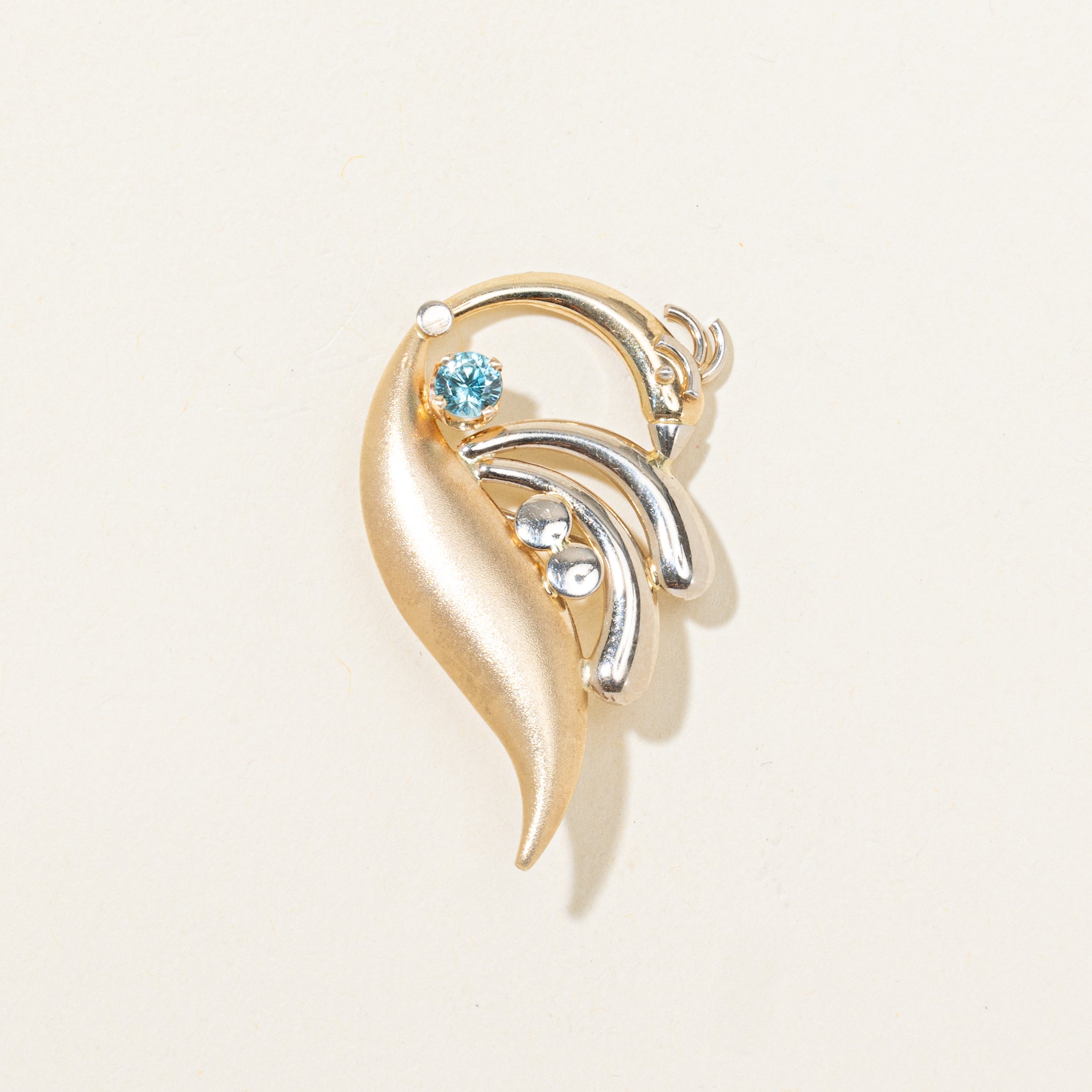 Blue Topaz Peacock Brooch | 0.24ct