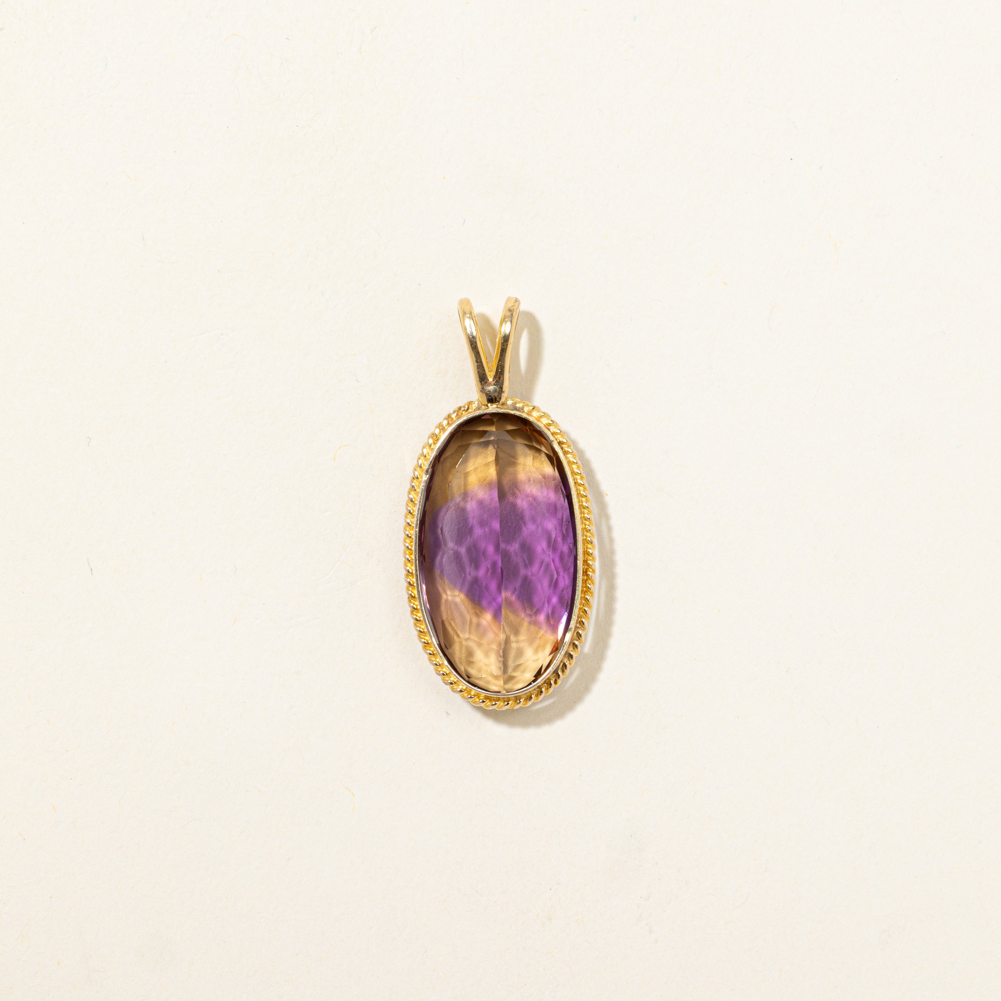 18k Oval Cut Ametrine Pendant | 22.35ct
