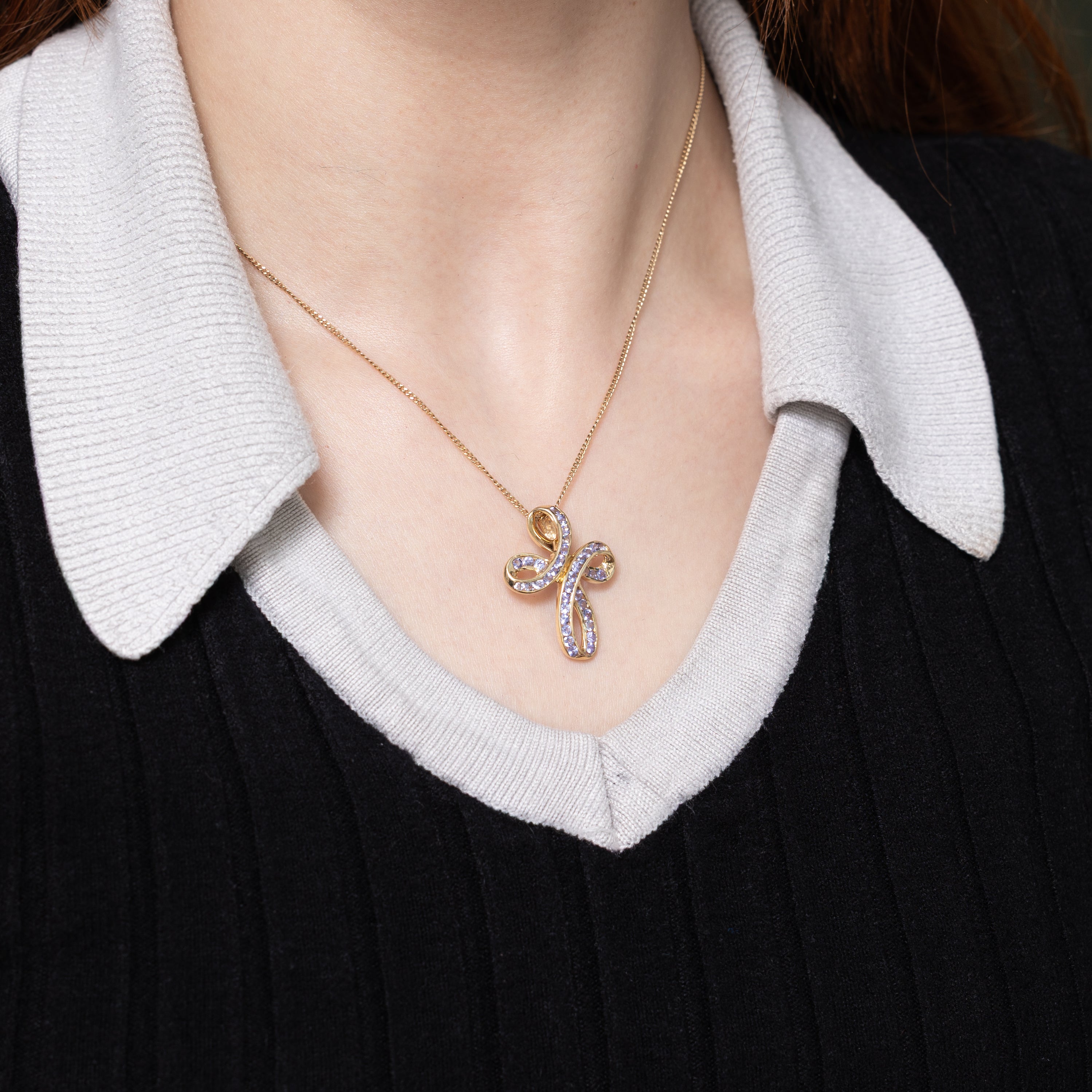 Tanzanite Cross Pendant | 0.90ctw