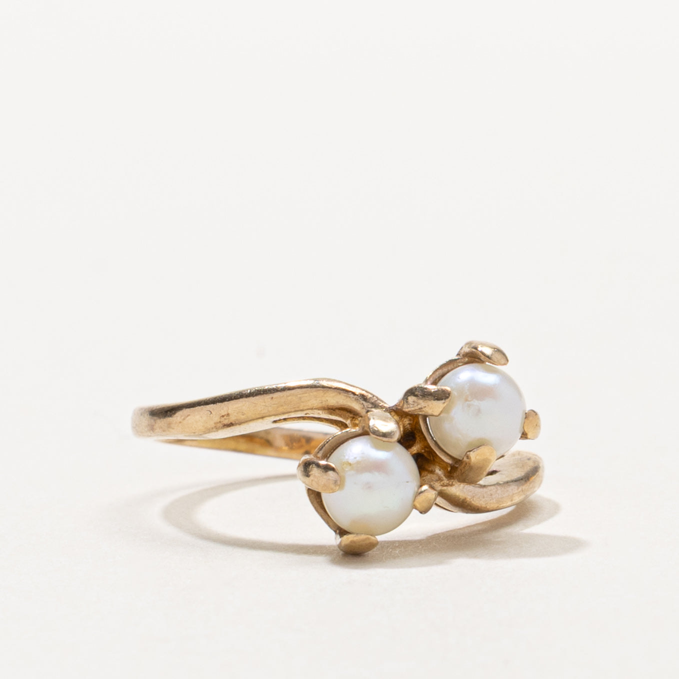 10k Pearl Toi et Moi Ring | SZ 5.5