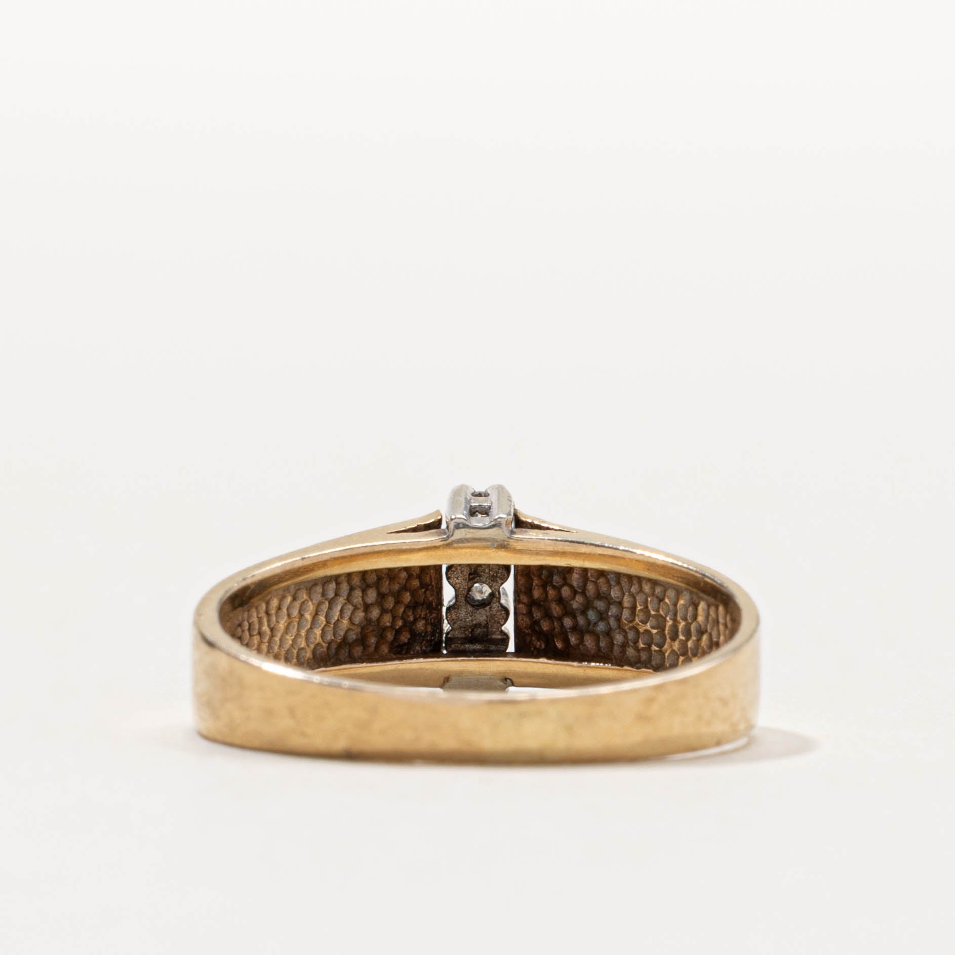 10k Column Diamond Ring | SZ 5